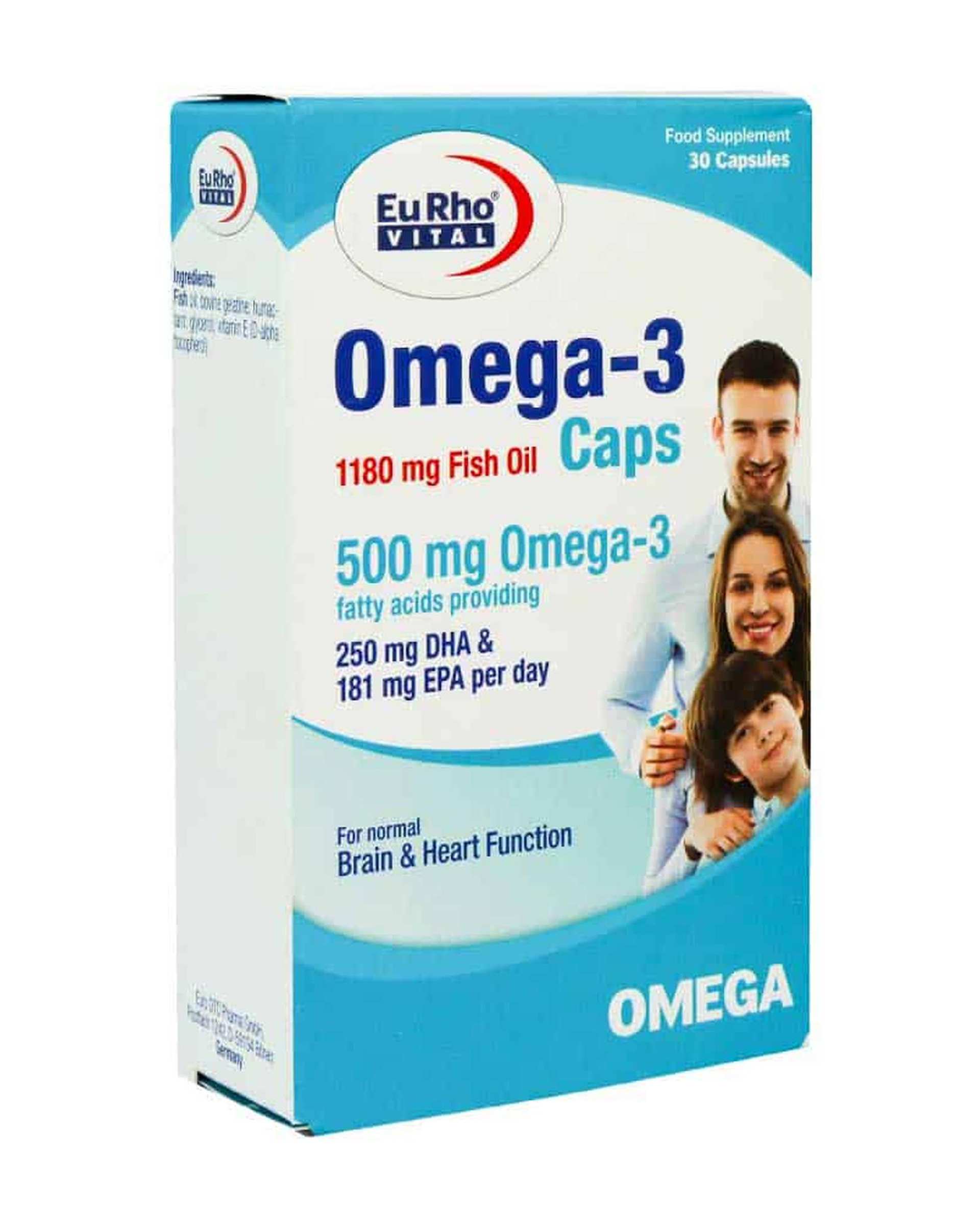 کپسول امگا 3 یوروویتال بسته 30 عددی