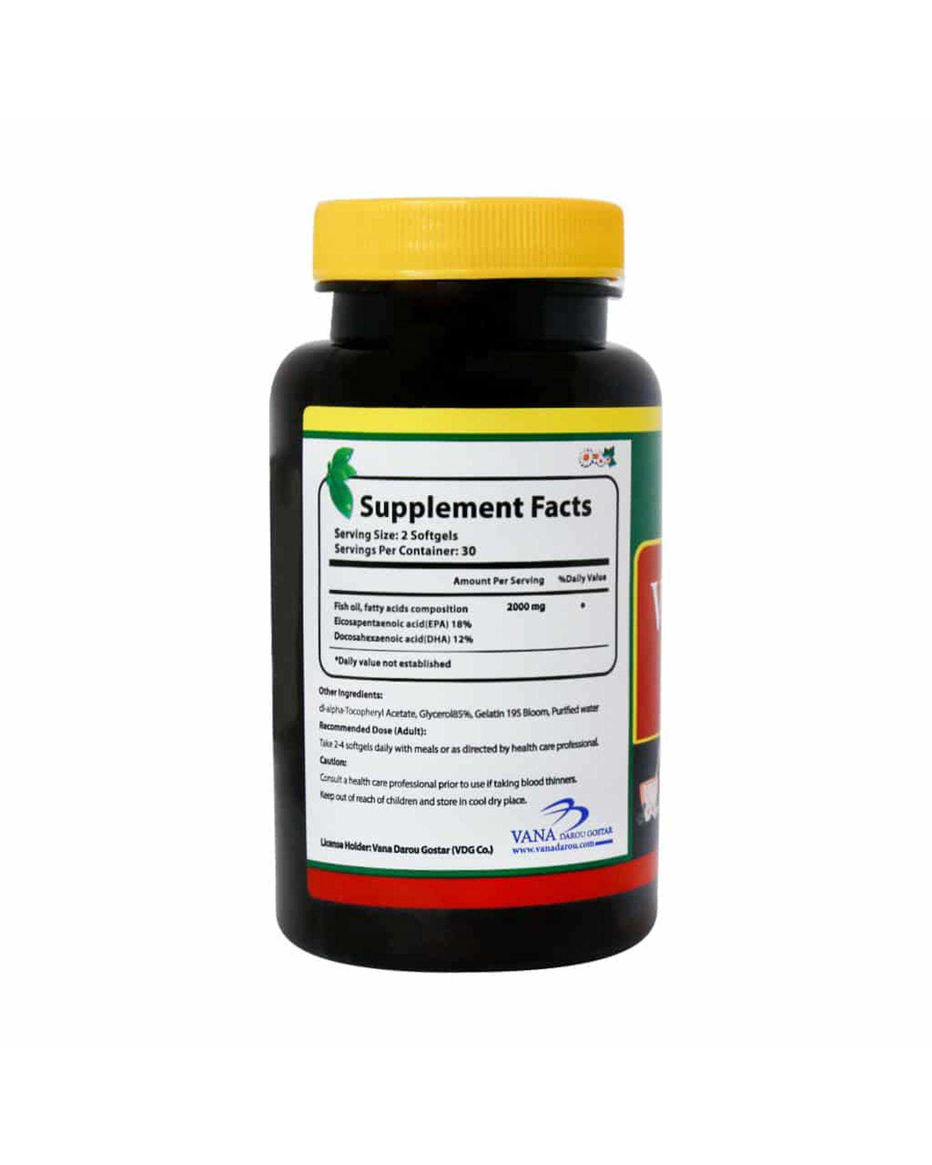 سافت ژل امگا 3 وانا مکس نورم لایف 1000 میلی گرم بسته 60 عددی