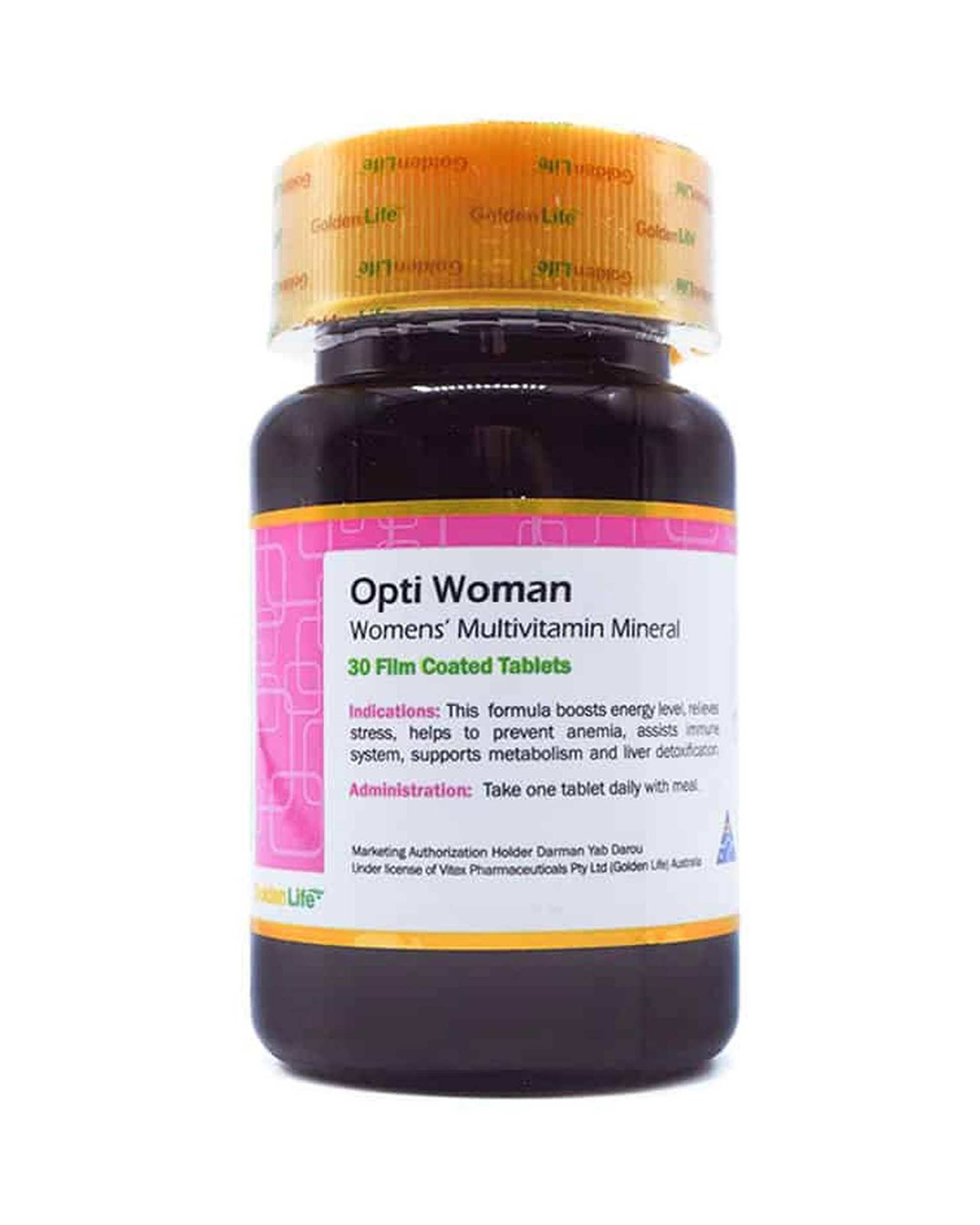 قرص اپتی وومن گلدن لایف بسته 30 عددی
