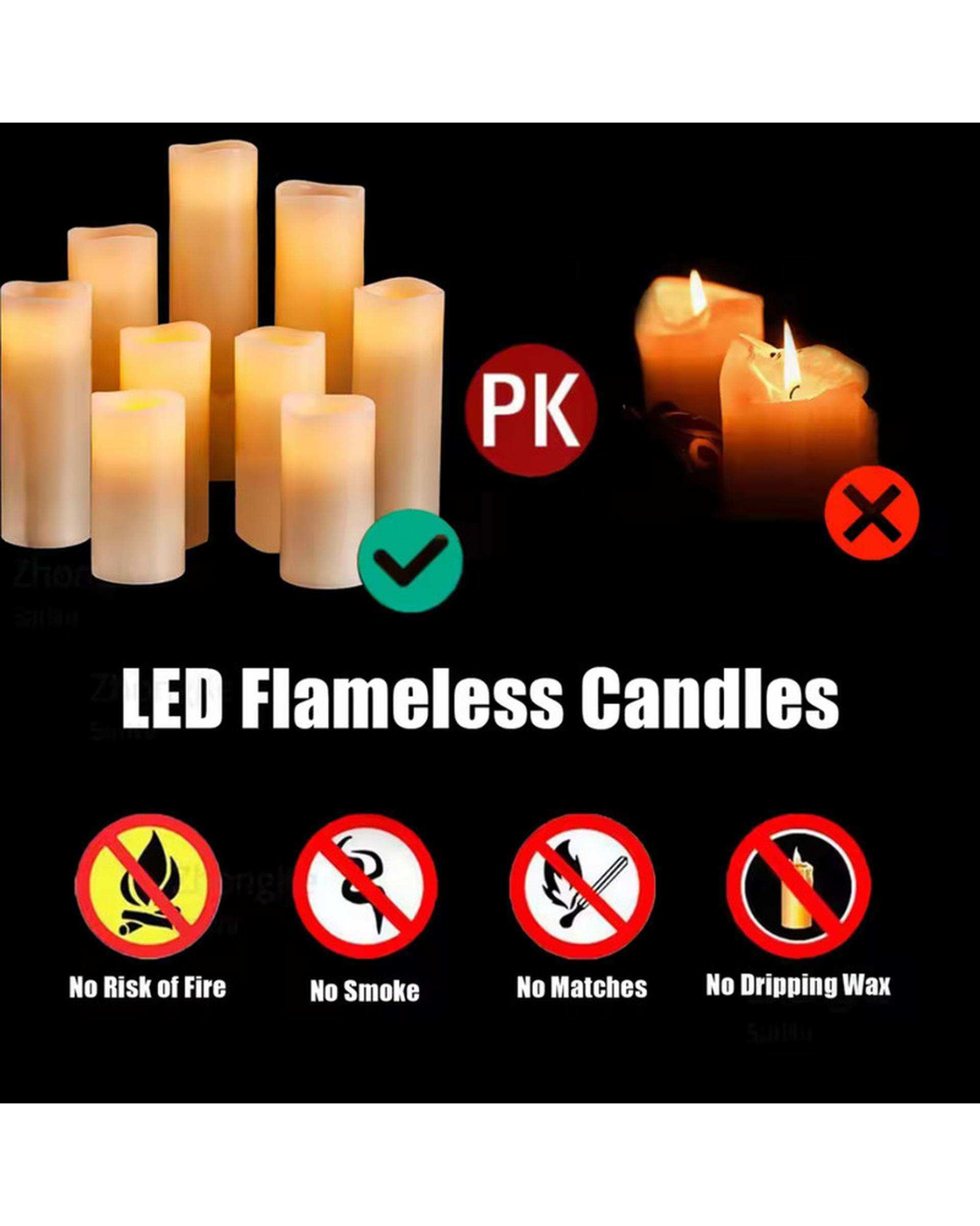 شمع ال ای دی مدل شعله متحرک کد 15