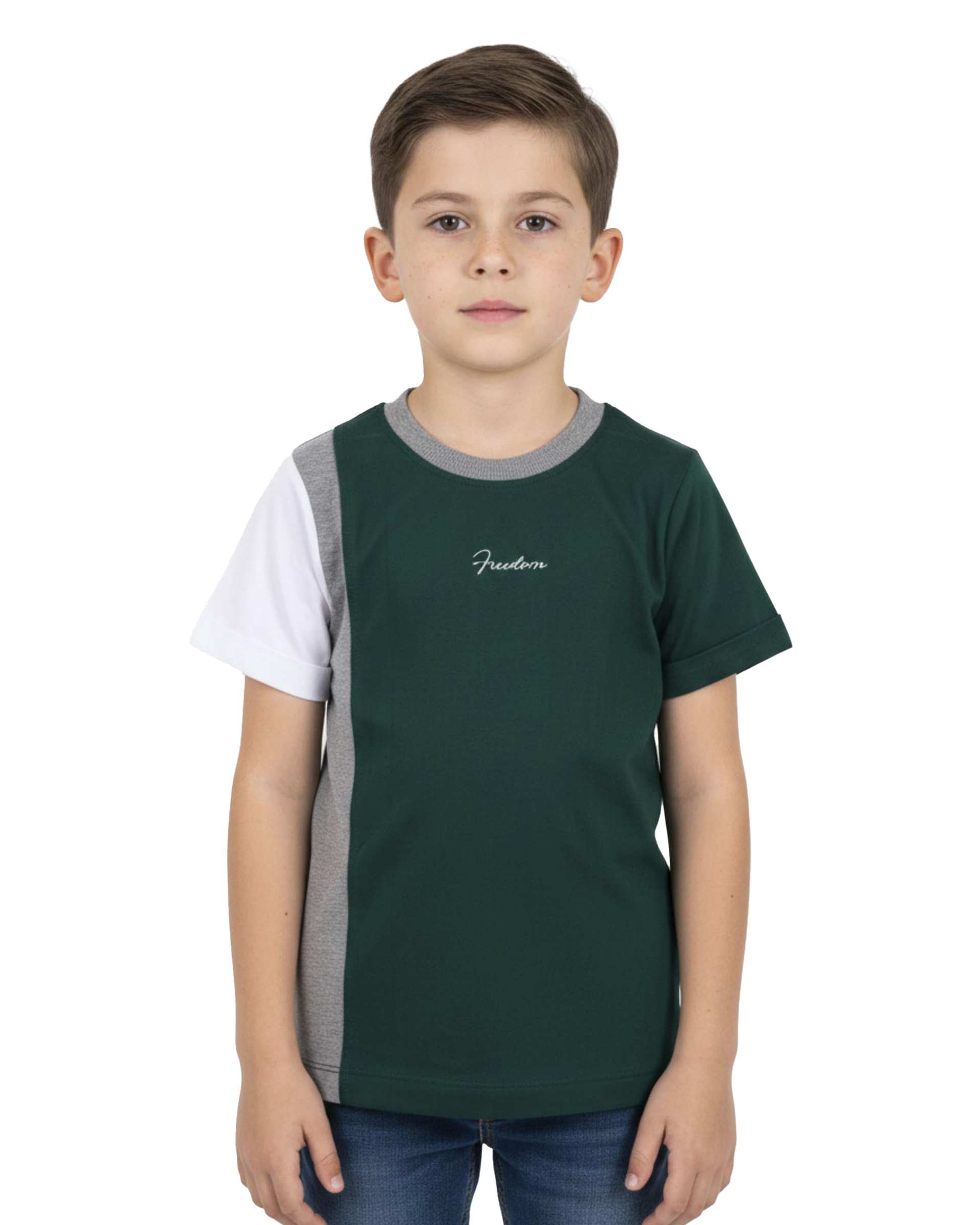 تیشرت پسرانه سبز مادر Madar مدل Alvin