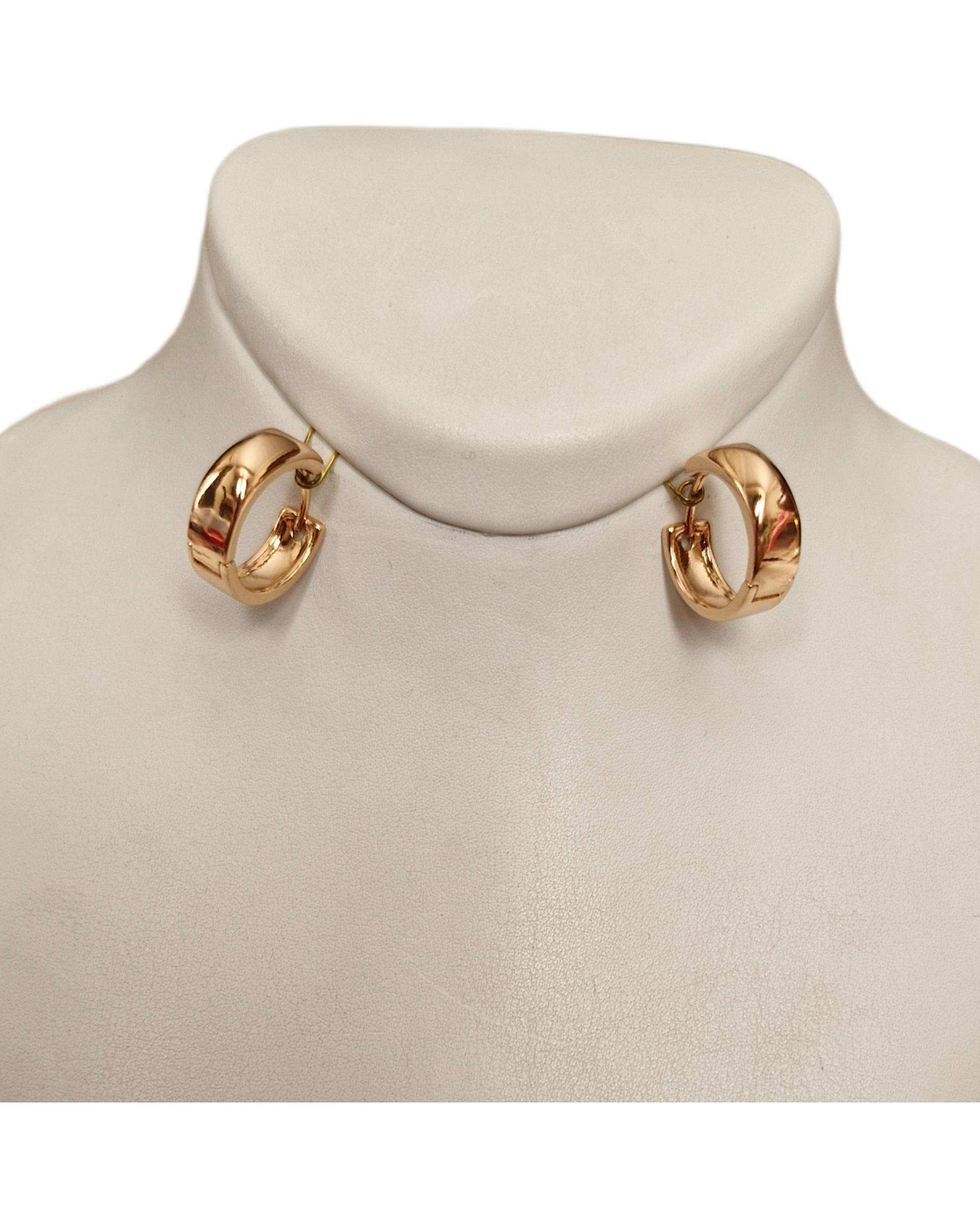 گوشواره زنانه ژوپینگ طلایی دلربا Delroba مدل حلقه ای کد GJHA