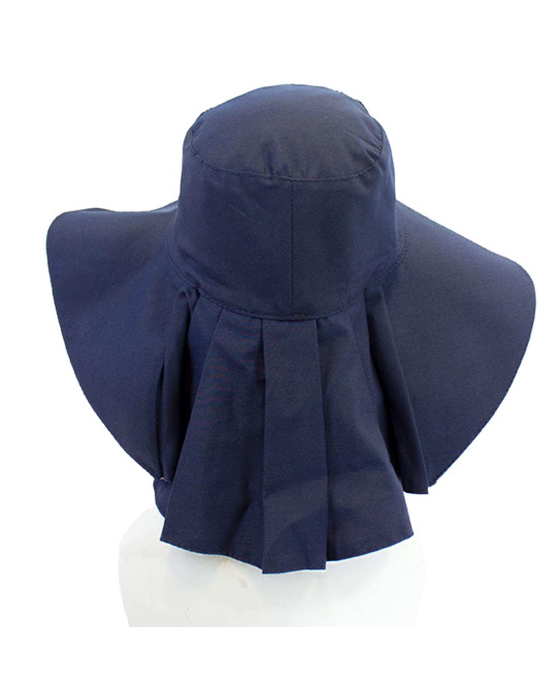 کلاه ساحلی زنانه دو رو پشت پیلی دار سرمه ای تارتن Tartan کد 212236013