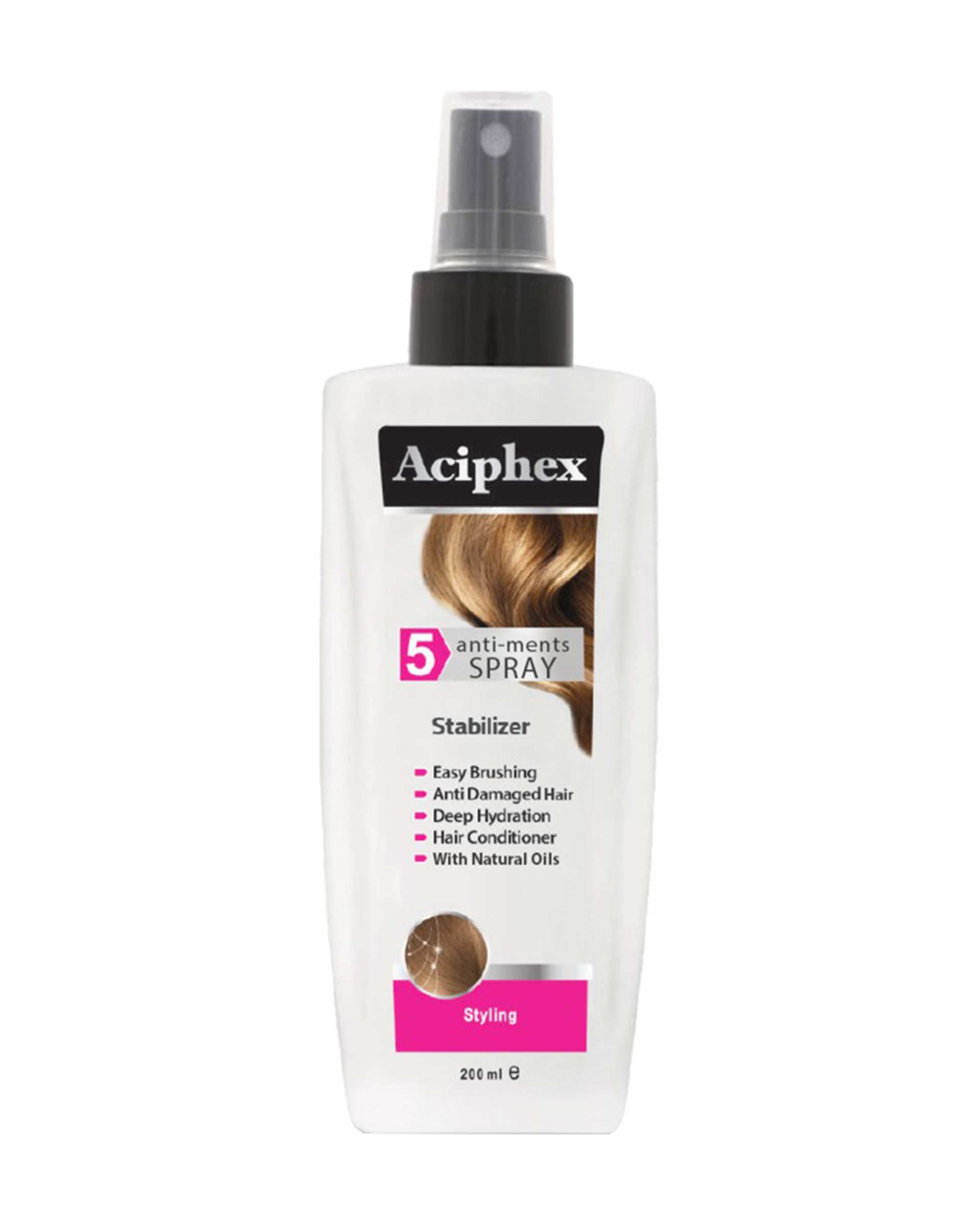 اسپری حفاظتی و ضد حرارت و UV مو اسیفکس Aciphex مدل Stabilizer حجم 200ml