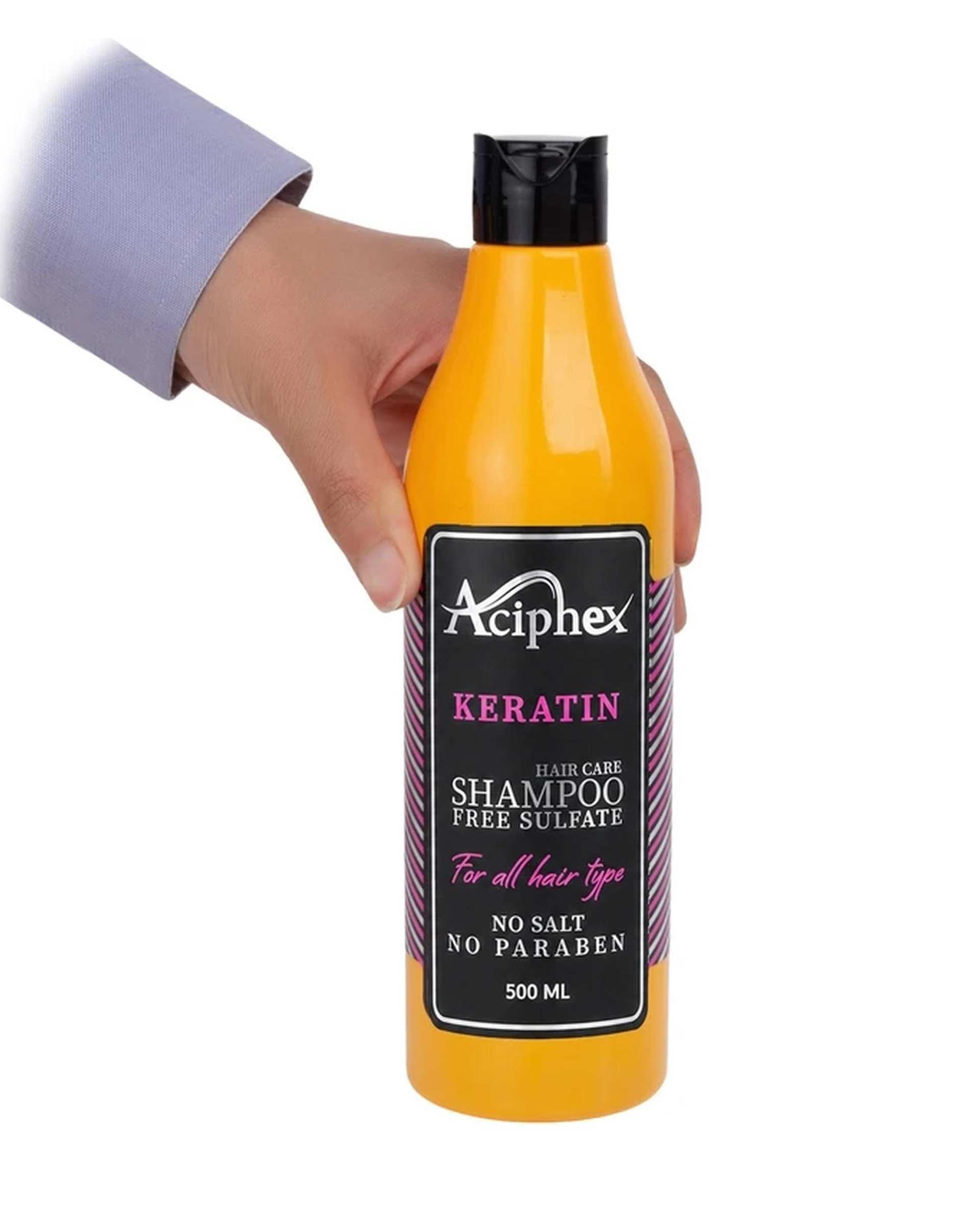 ‫شامپوی مو اسیفکس Aciphex مدل Keratin مخصوص موهای کراتین شده حجم 500ml