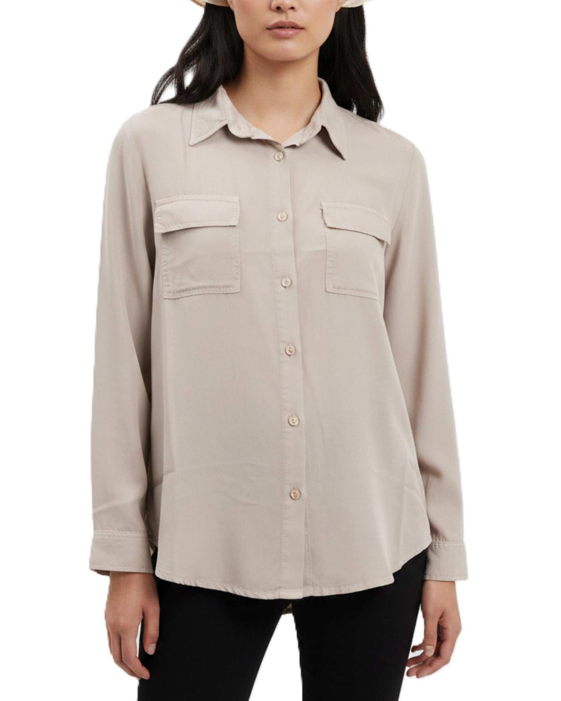 شومیز زنانه کتان کرم سوپردرای Superdry کد 6020006
