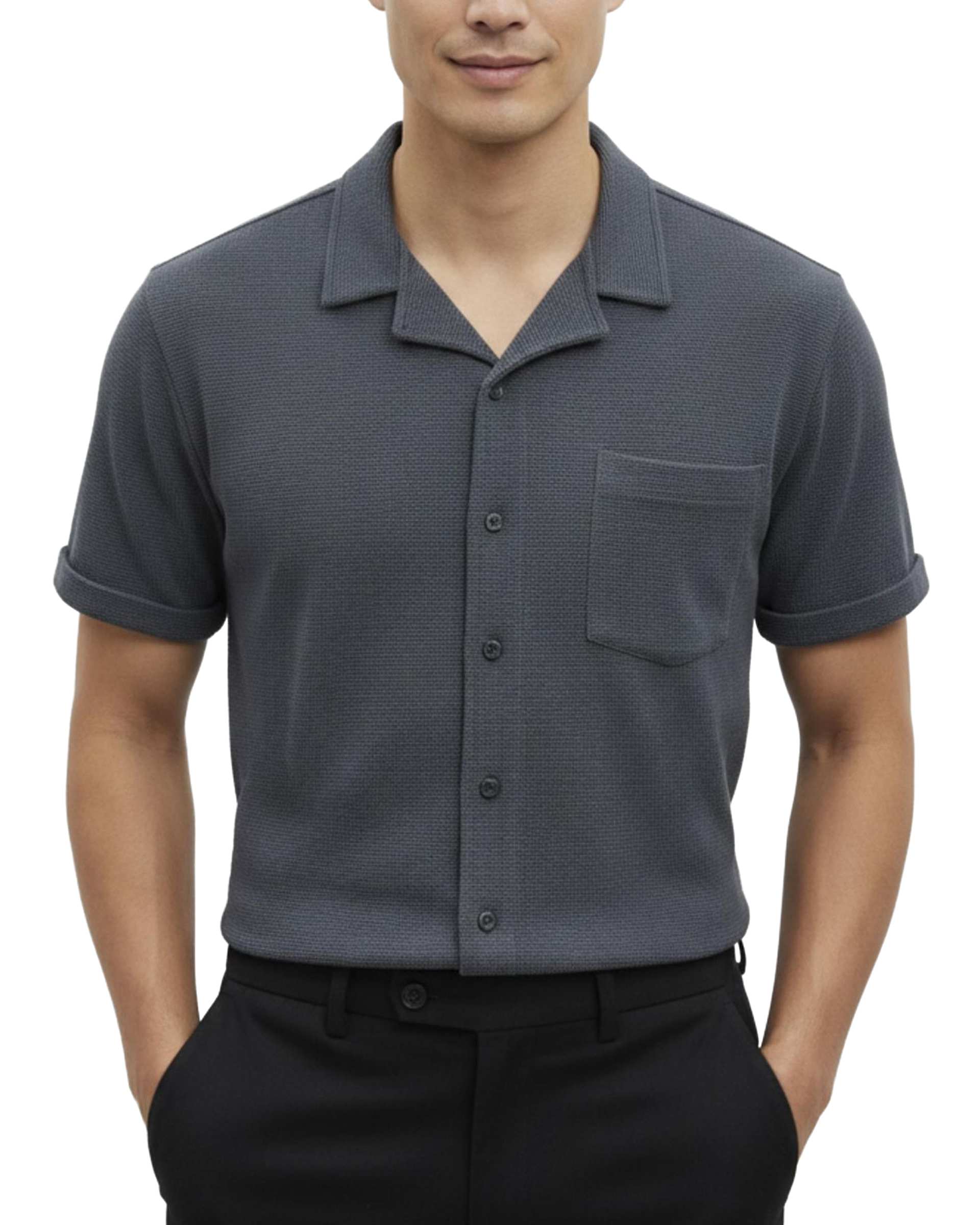 پیراهن مردانه آستین کوتاه طوسی تیره سوپردرای Superdry کد 7010007