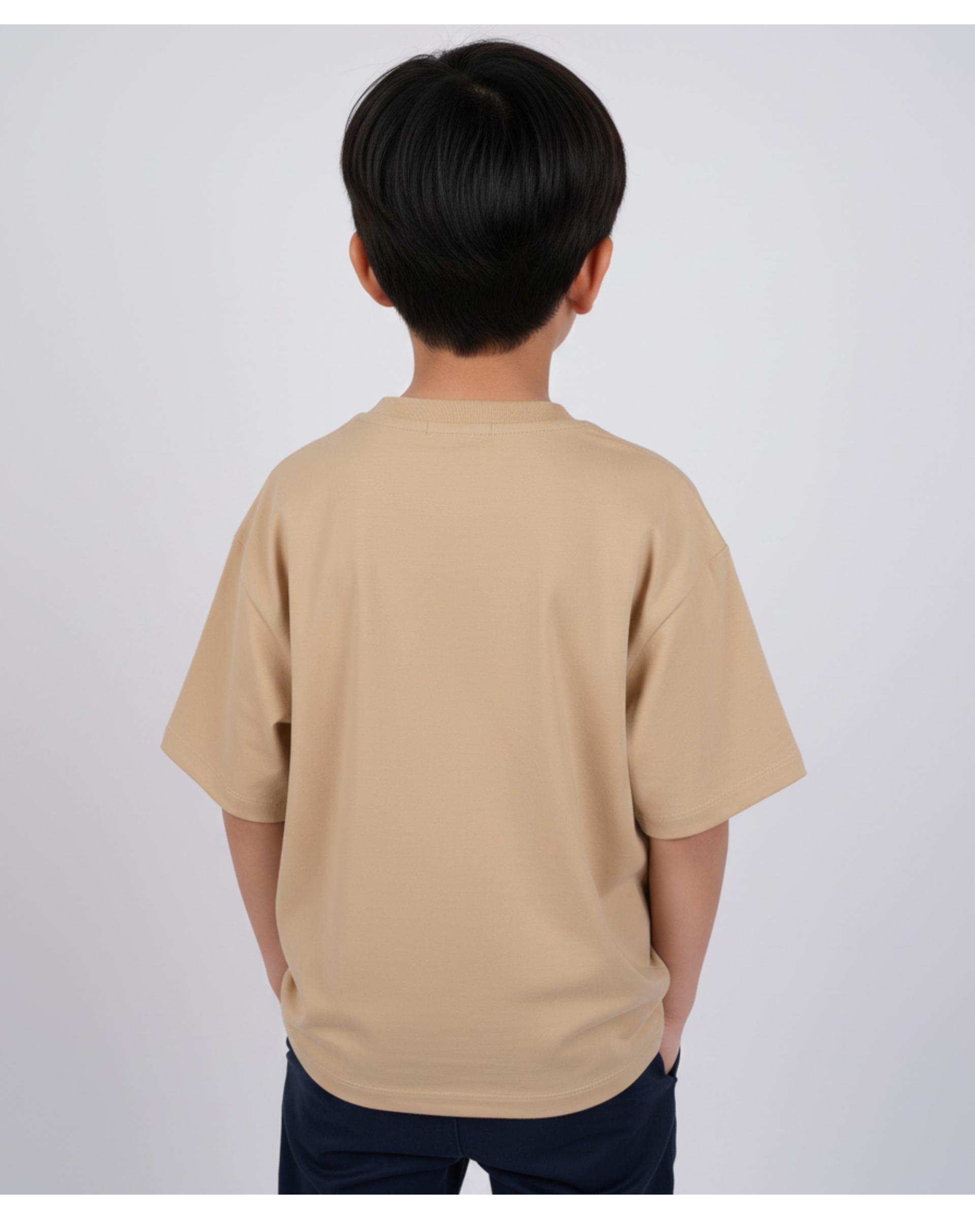 تیشرت پسرانه کرم مرینو Merino طرح FAST کد 1888
