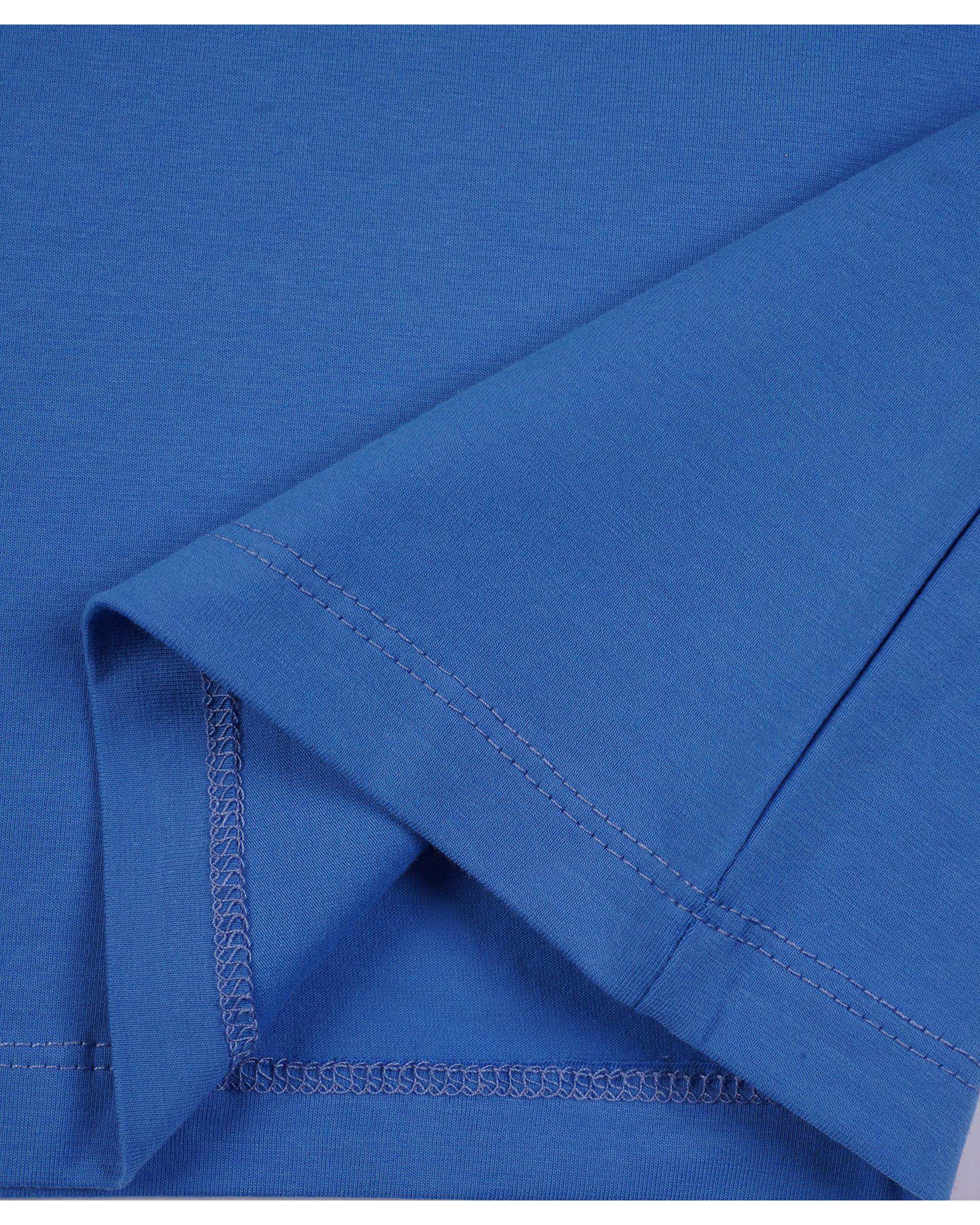 تیشرت پسرانه آبی مرینو Merino طرح FAST کد 1888