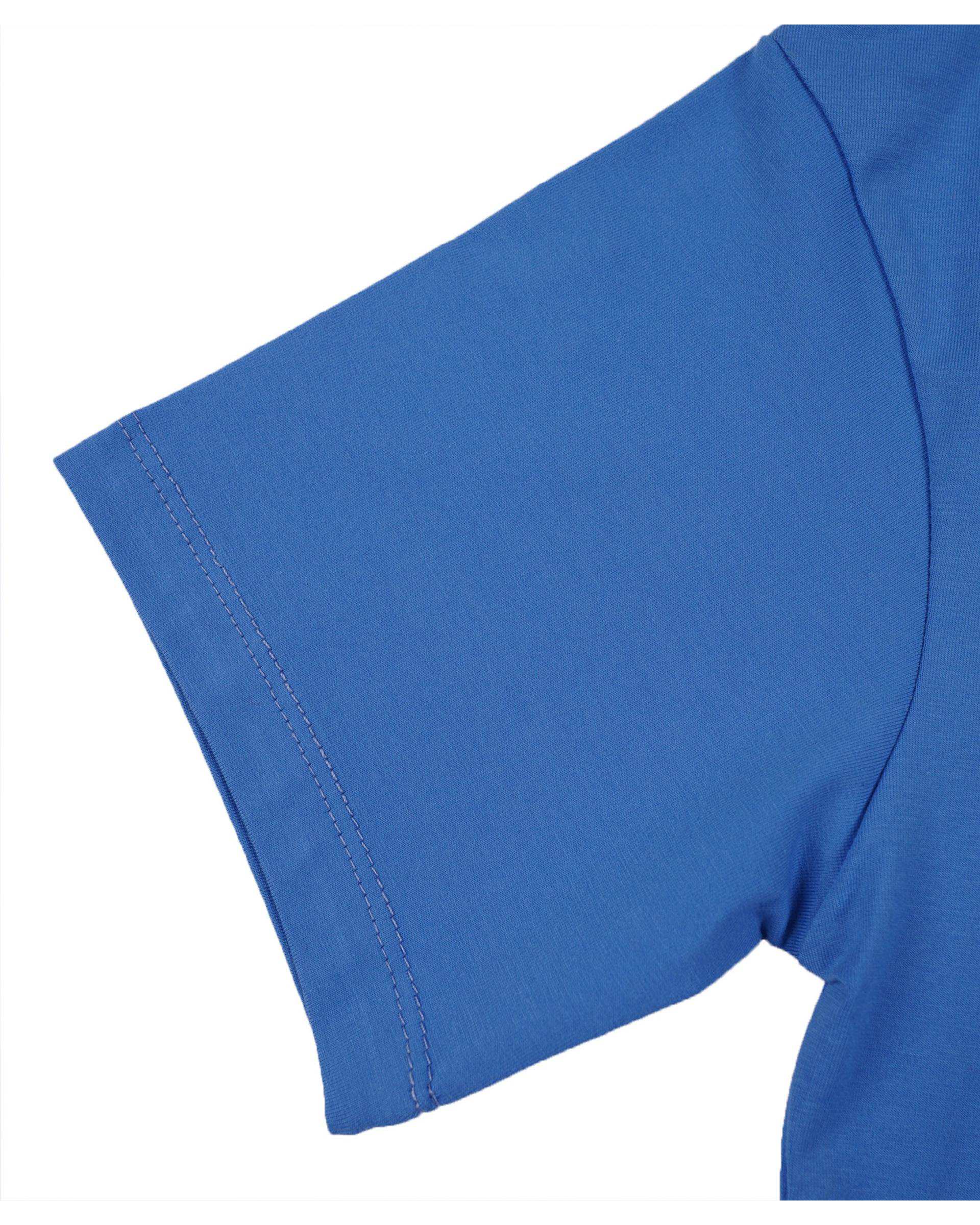 تیشرت پسرانه آبی مرینو Merino طرح FAST کد 1888