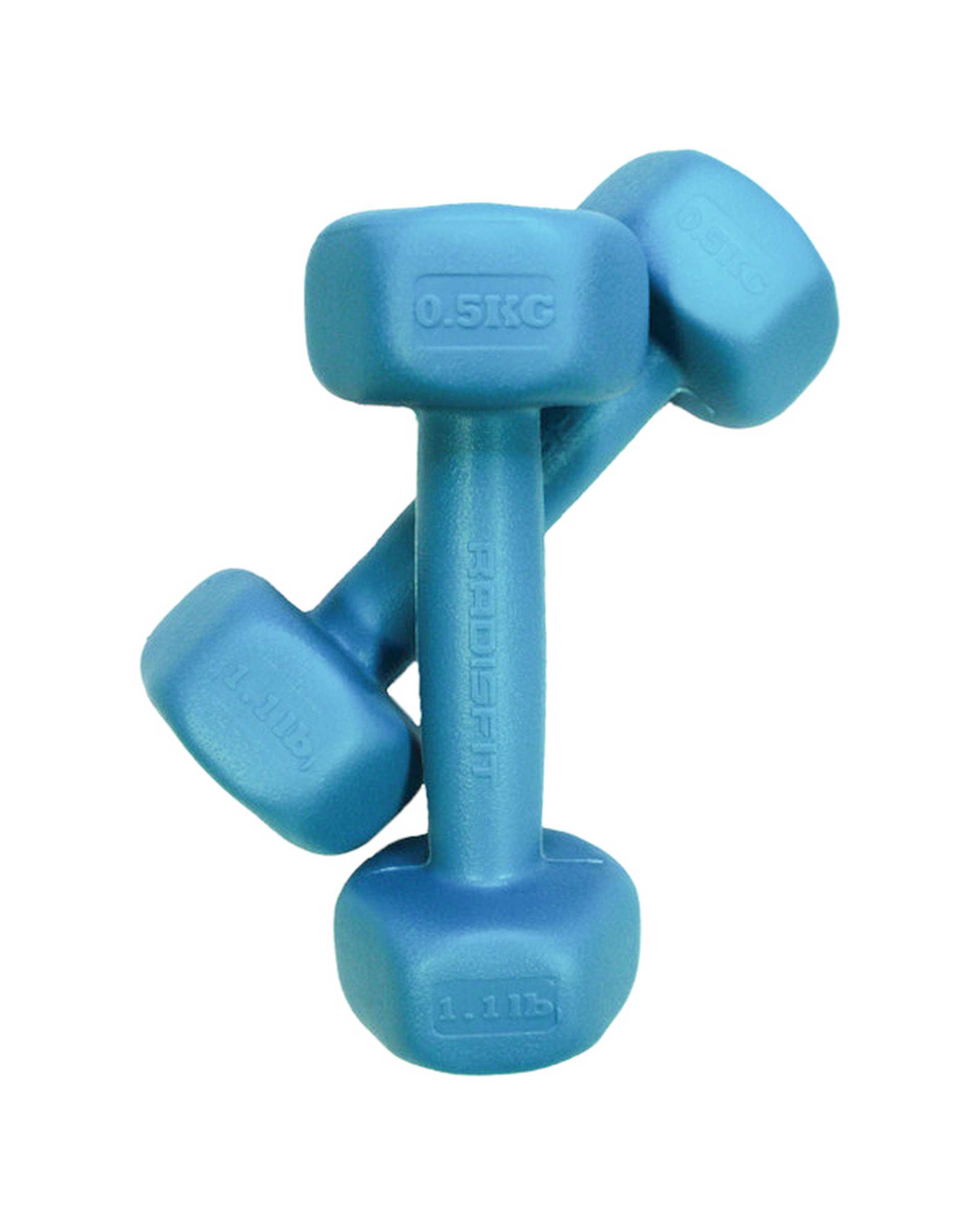دمبل 0.5 کیلوگرمی آبی فیروزه ای رادیس فیت Radisfit مدل RPHF-500 بسته 2 عددی