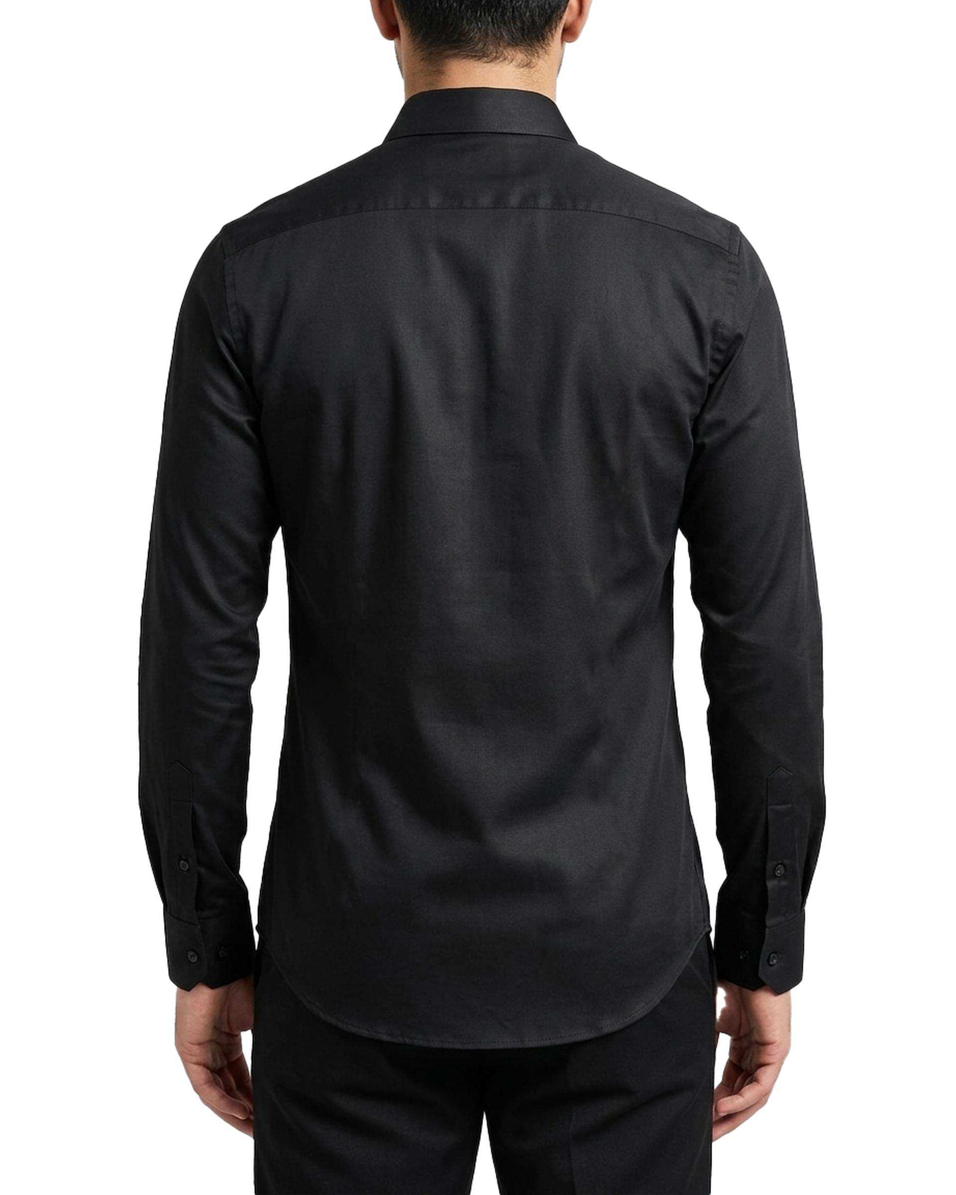 پیراهن مردانه مشکی والیانت استایل Valiant Style مدل شانلی TLS کد P202601