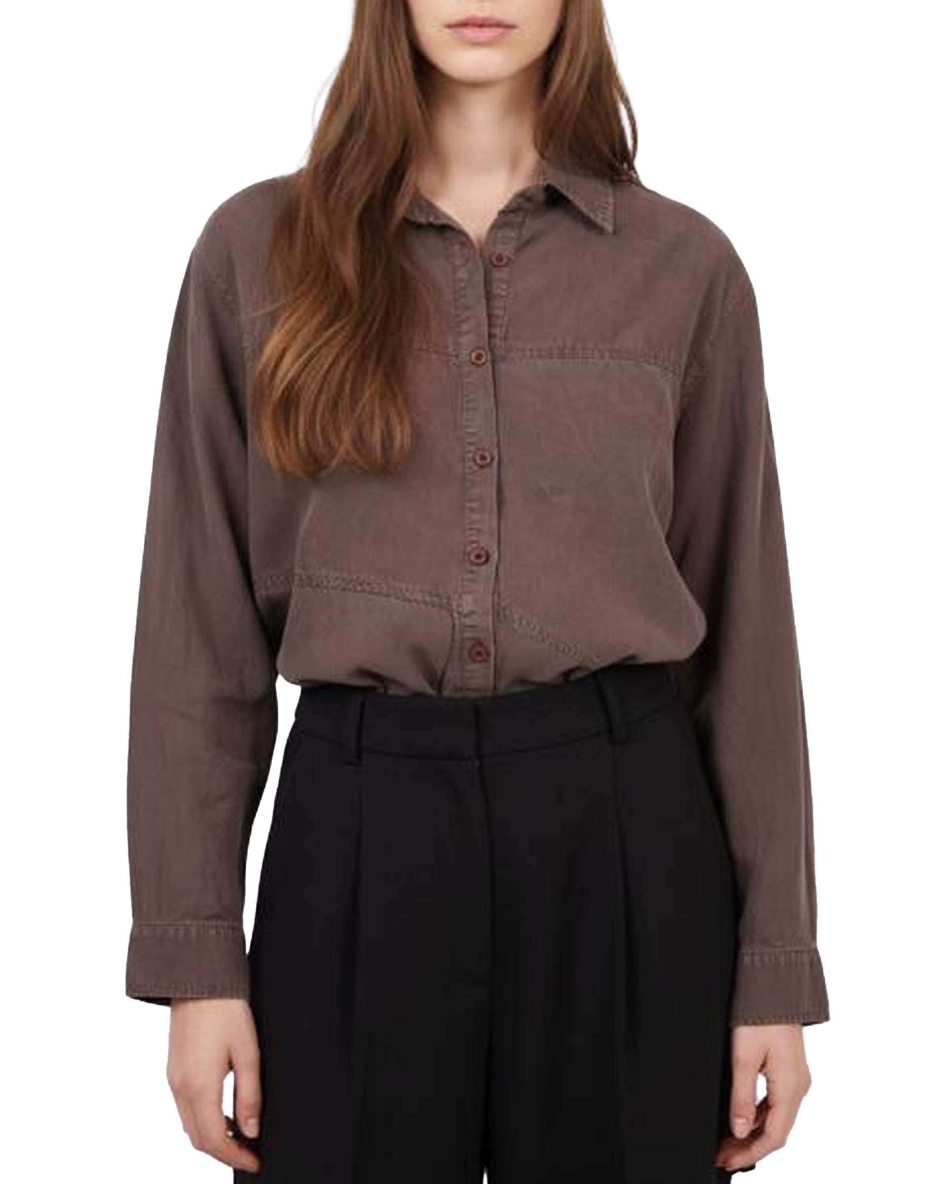 شومیز زنانه قهوه ای سوپردرای Superdry کد 6020013