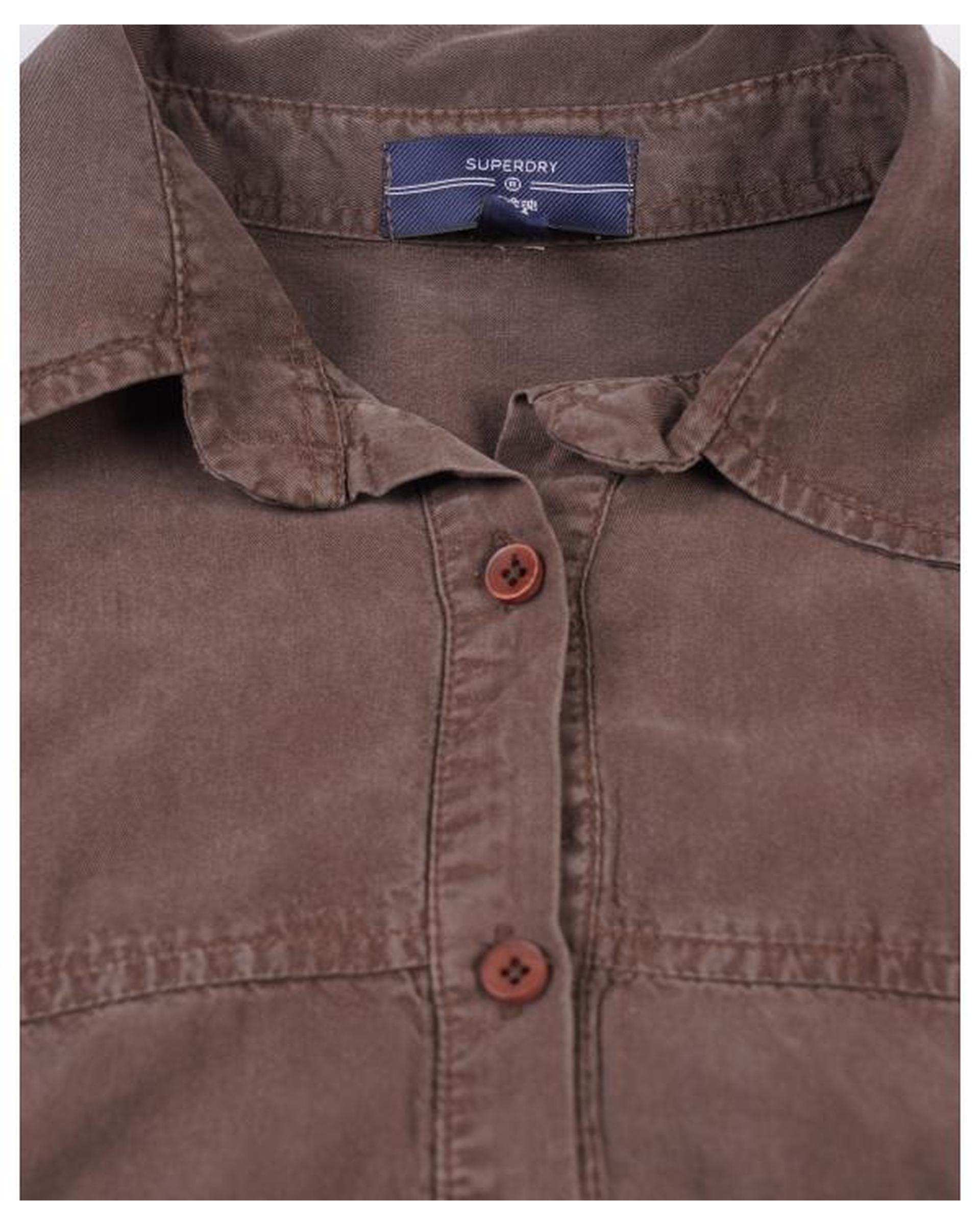 شومیز زنانه قهوه ای سوپردرای Superdry کد 6020013