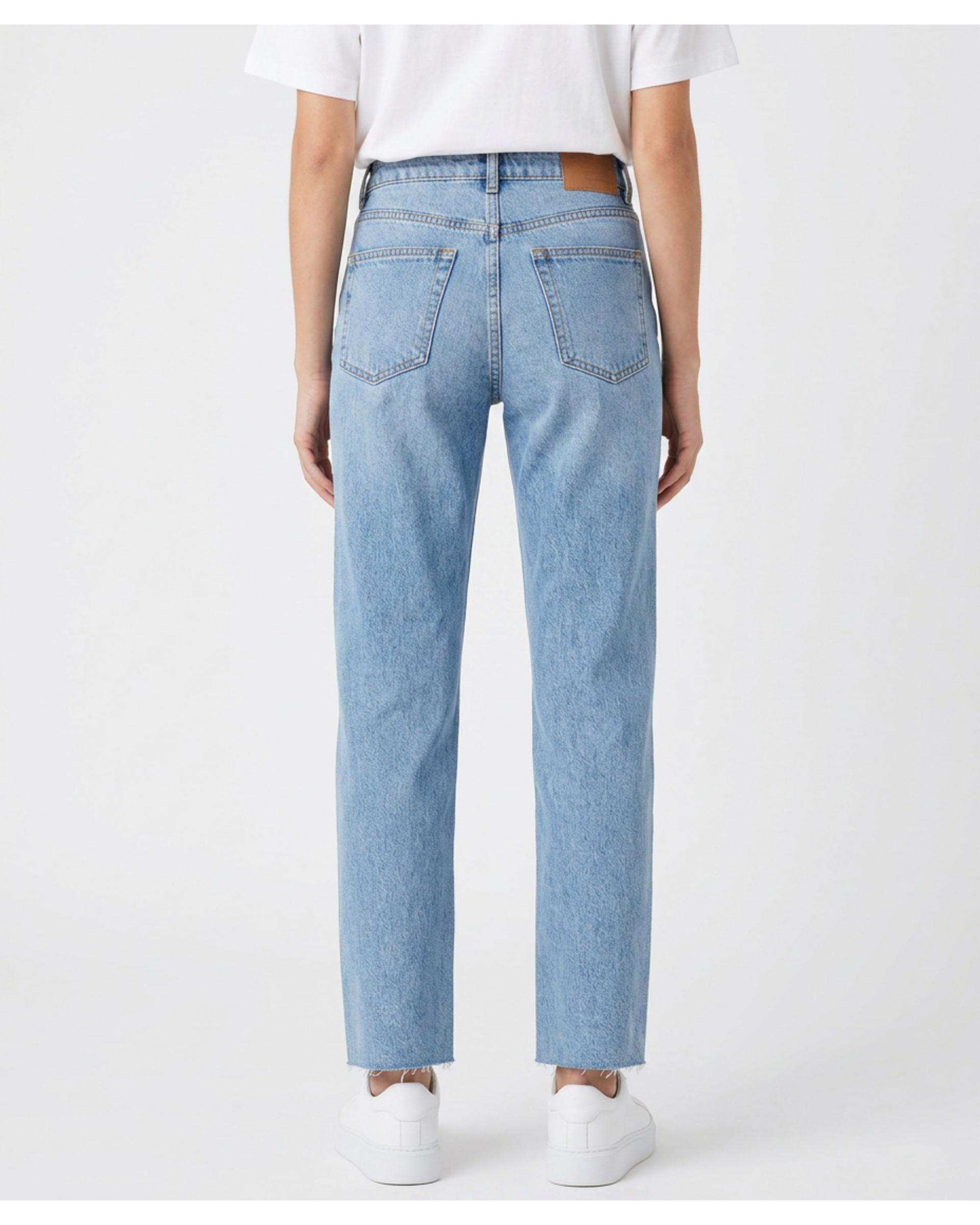 شلوار جین زنانه نیم بگ آبی سوپردرای Superdry کد 6190024