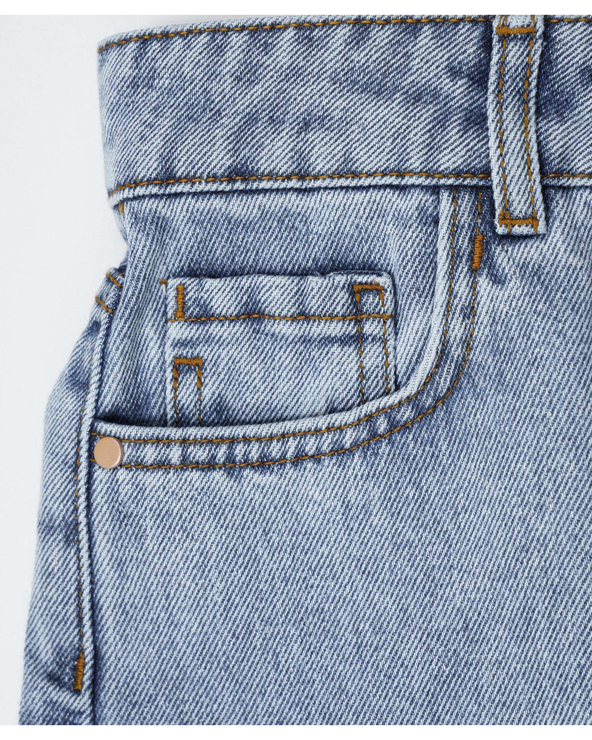 شلوار جین زنانه نیم بگ آبی سوپردرای Superdry کد 6190024