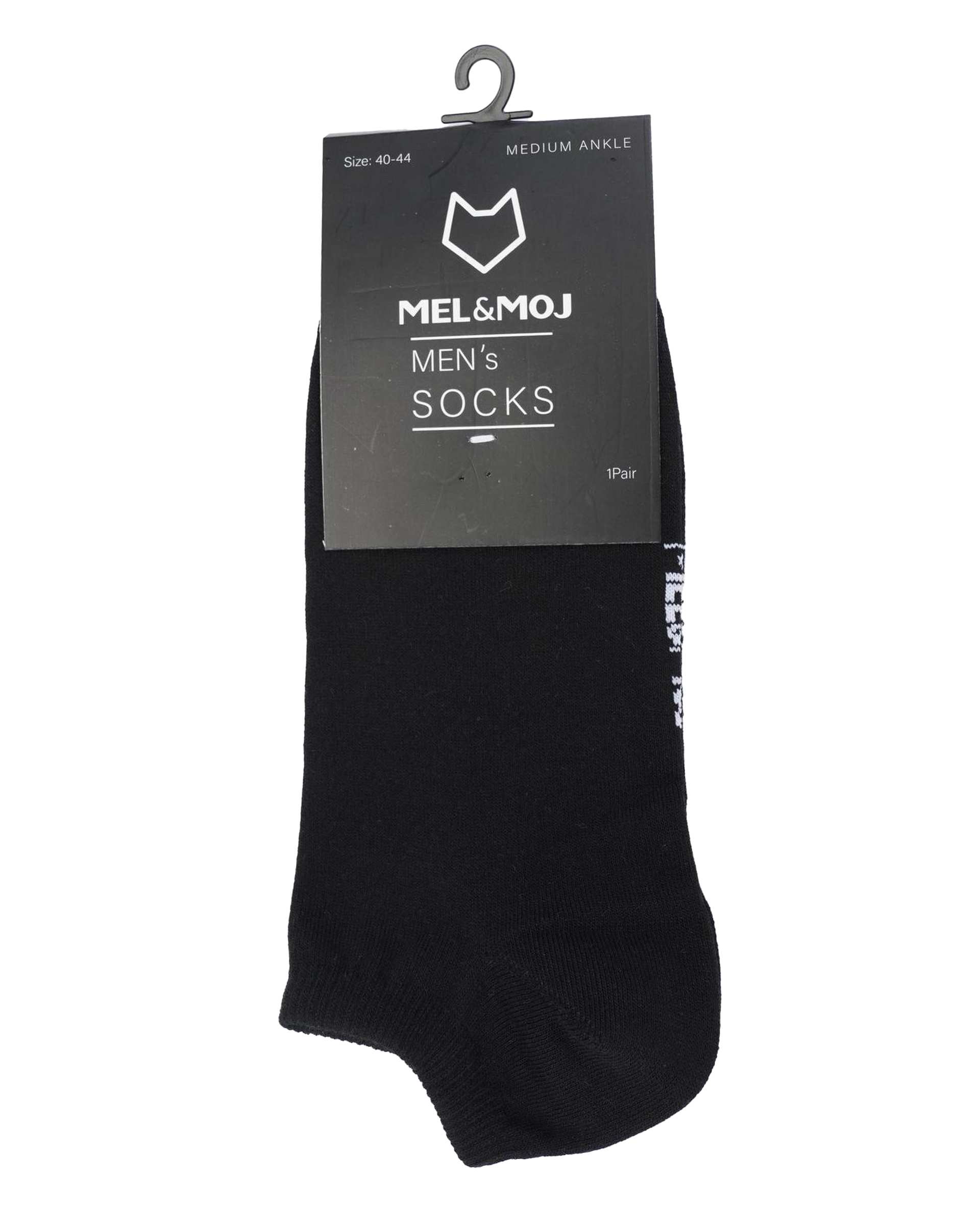 جوراب مچی مردانه مشکی مل اند موژ Mel & Moj کد M09371