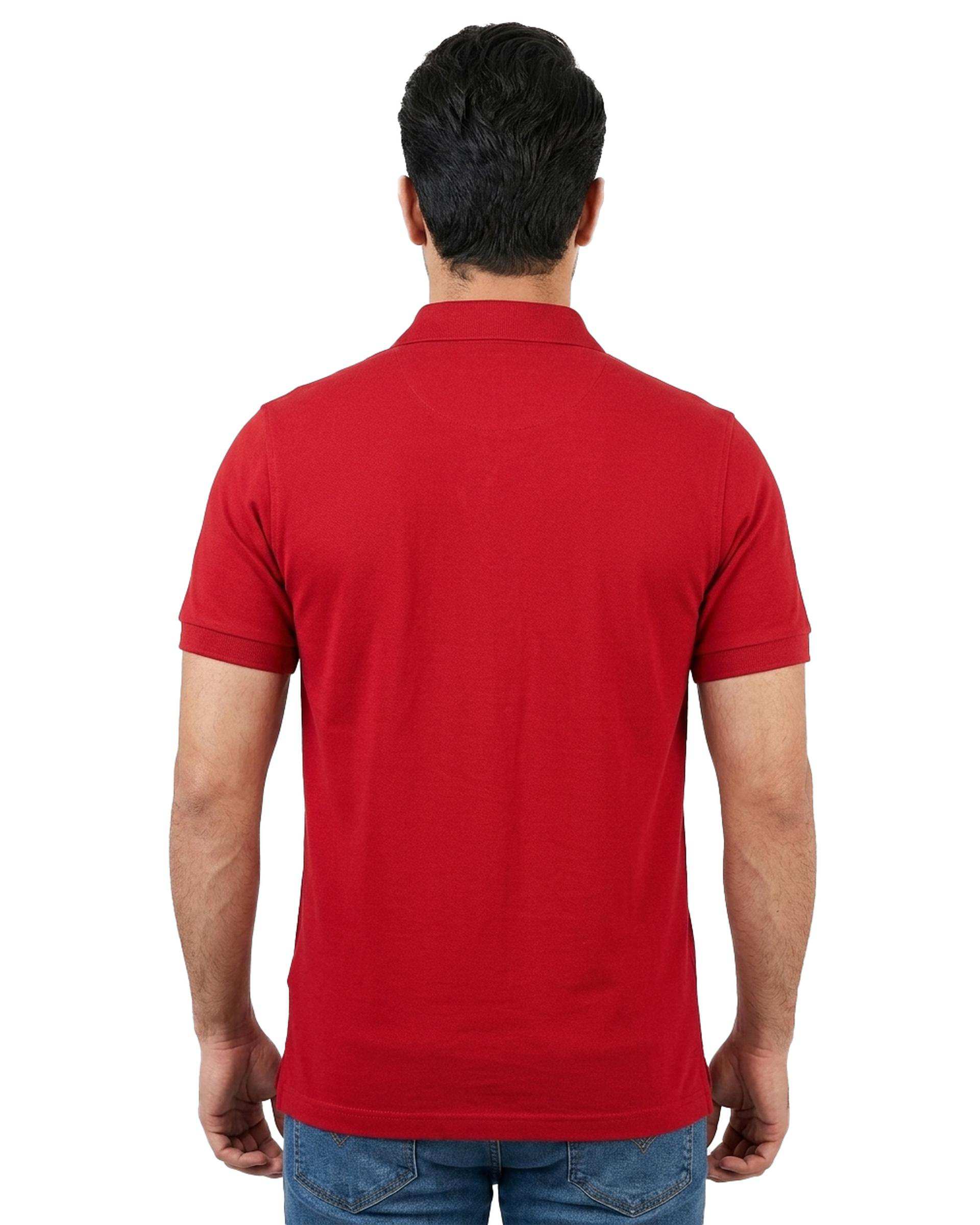 پولوشرت مردانه زرشکی الکو Alco کد 8690