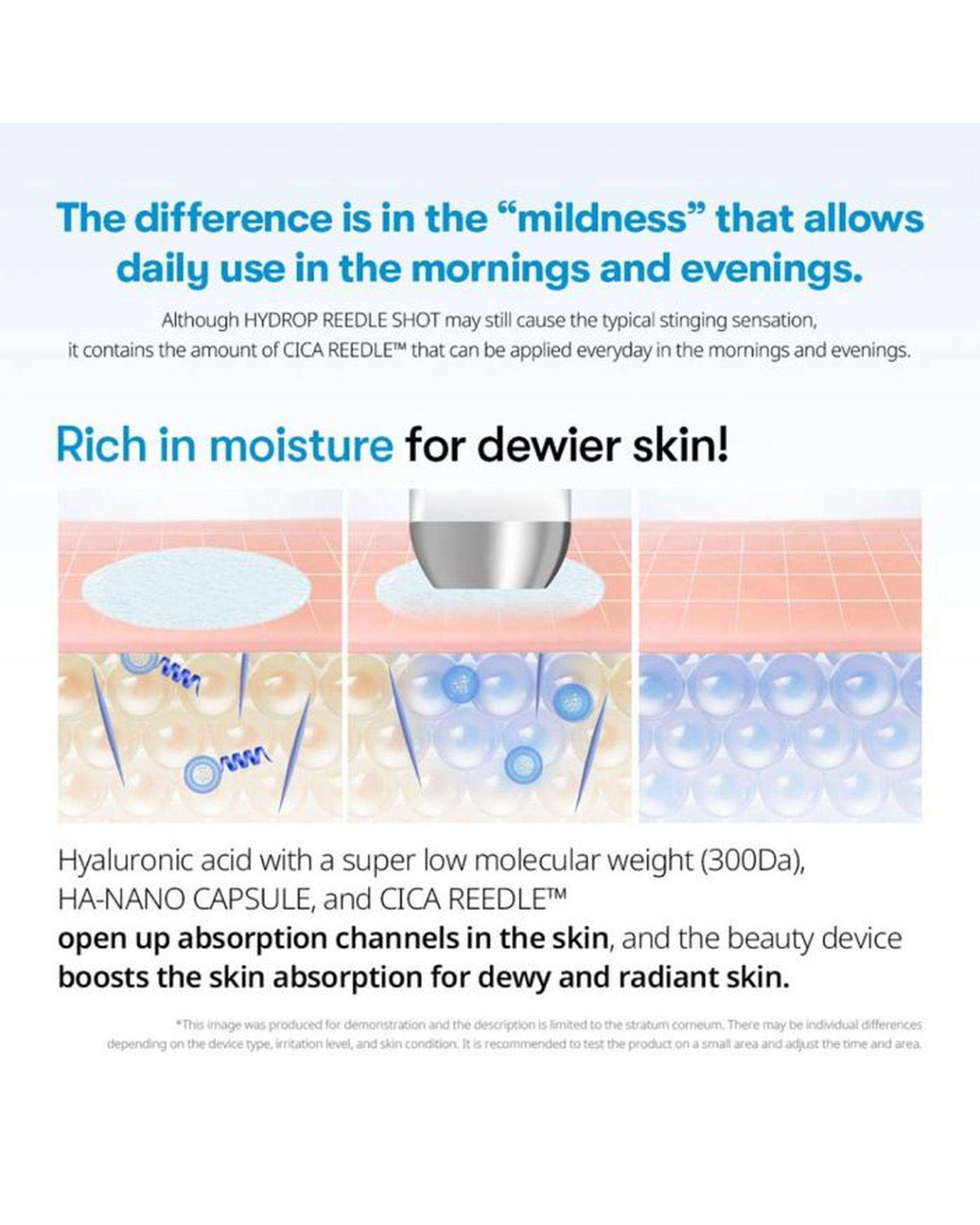 سرم هیالورونیک اسید وی تی VT مدل ریدل شات Hydrop Reedle Shot 100 حجم 50 میلی لیتر