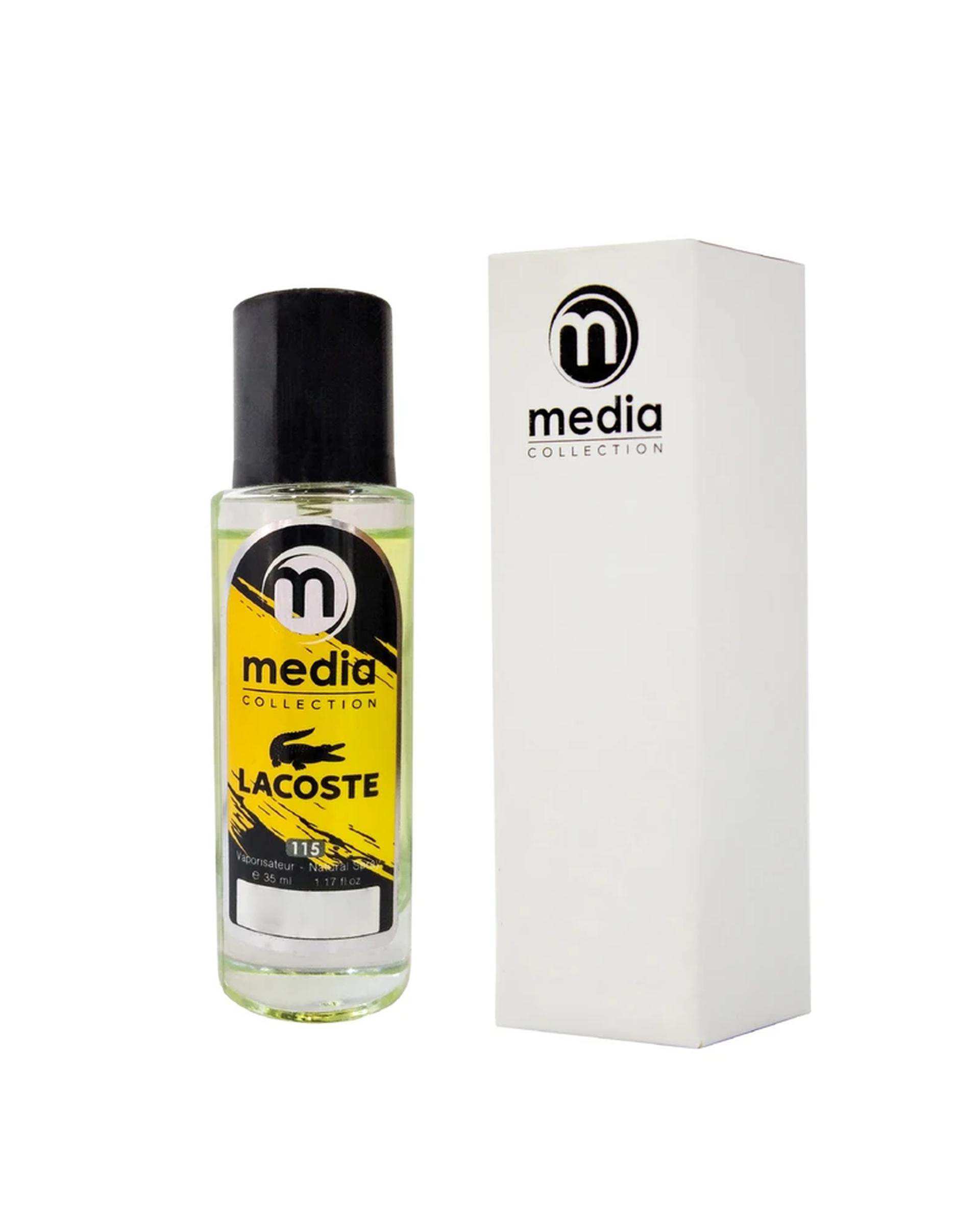 عطر جیبی مردانه مدیا Media مدل لاگوست شماره 115 حجم 35 میلی لیتر