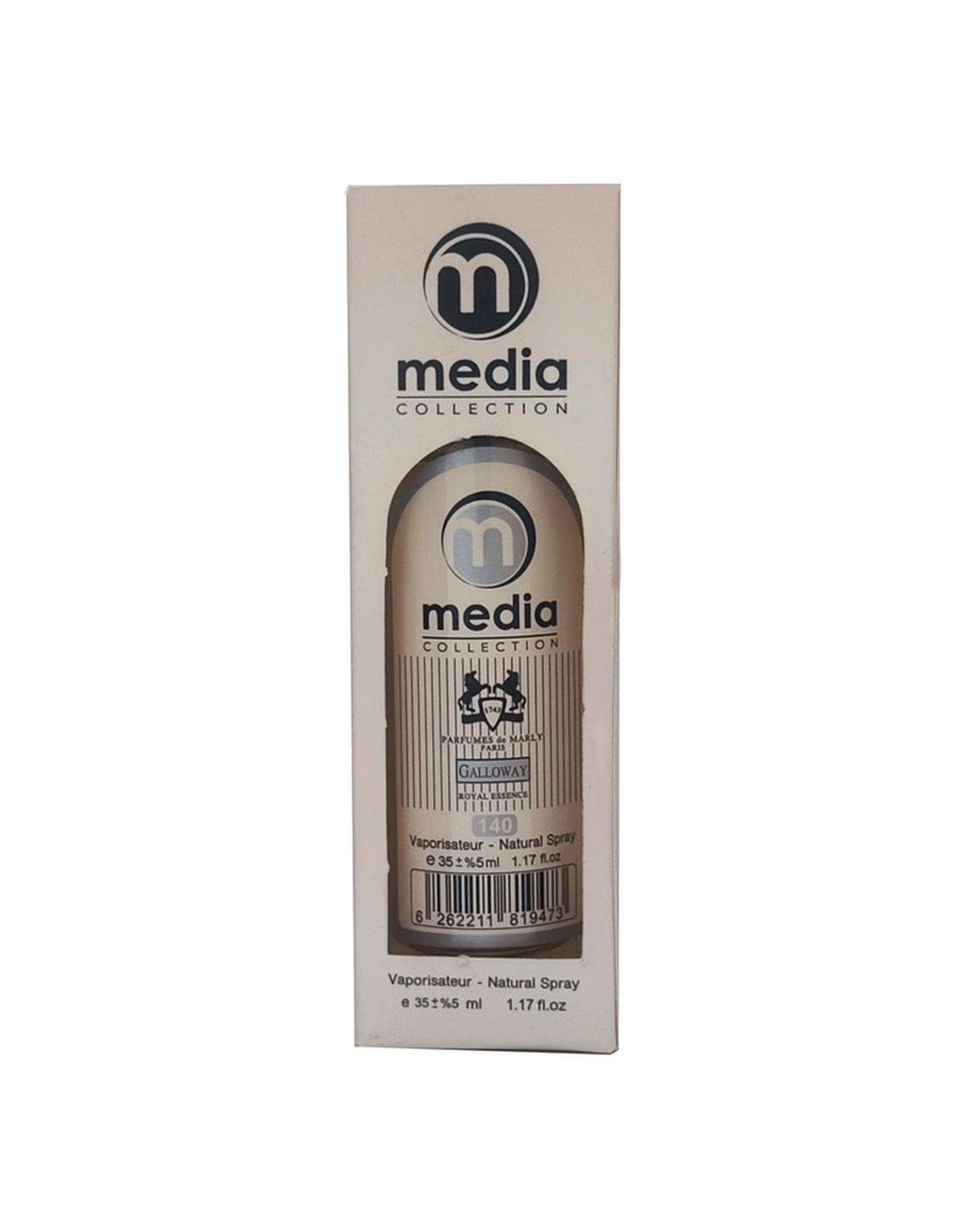 عطر جیبی مردانه مدیا Media مدل مارلی گالووی شماره 140 حجم 35 میلی لیتر