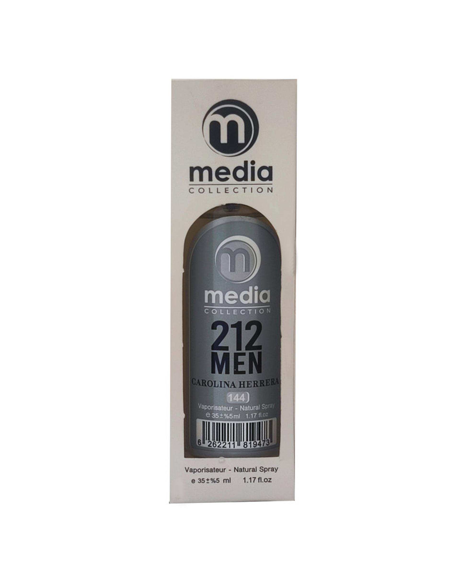 عطر جیبی مردانه مدیا Media مدل 212 شماره 144 حجم 35 میلی لیتر