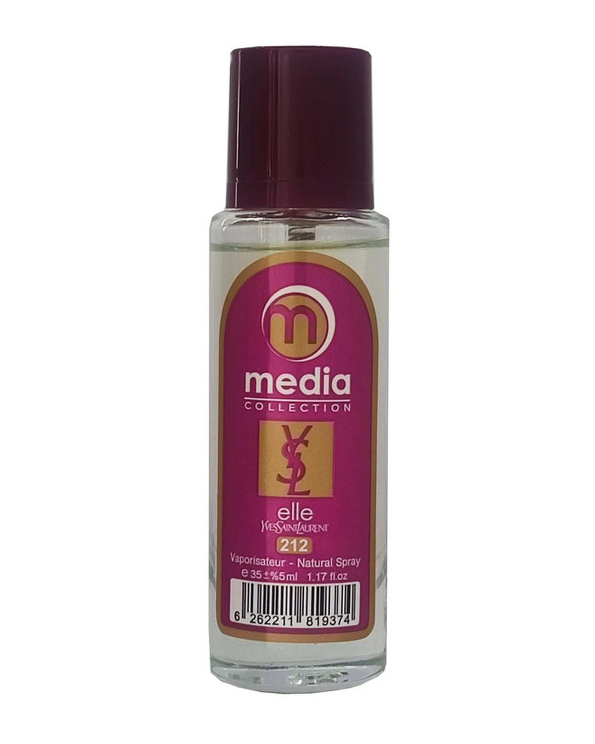 عطر جیبی زنانه مدیا Media مدل ایفسن لورن اله شماره 212 حجم 35ml