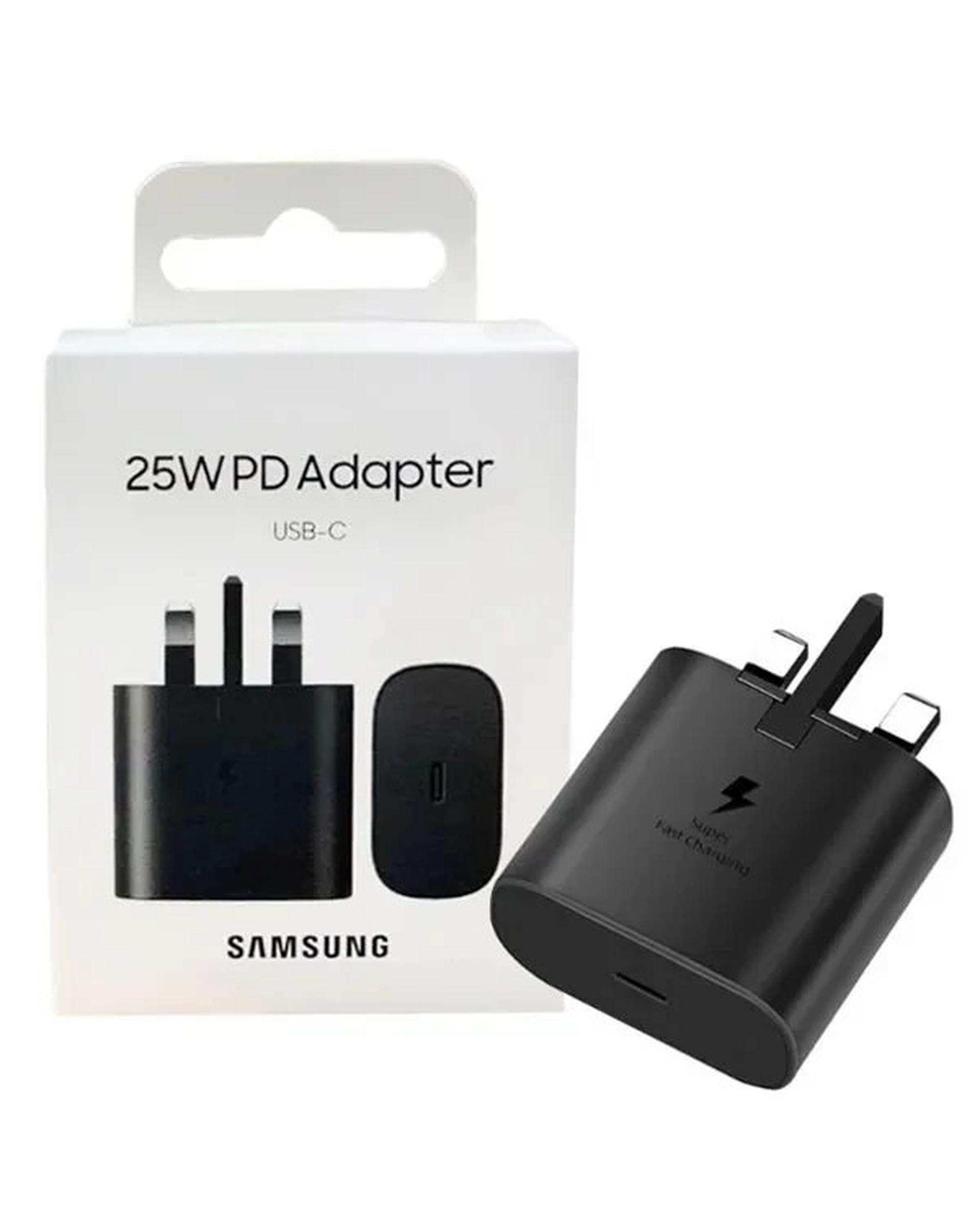 شارژر دیواری اورجینال سه پین 25 وات مشکی سامسونگ Samsung مدل EP-T2510