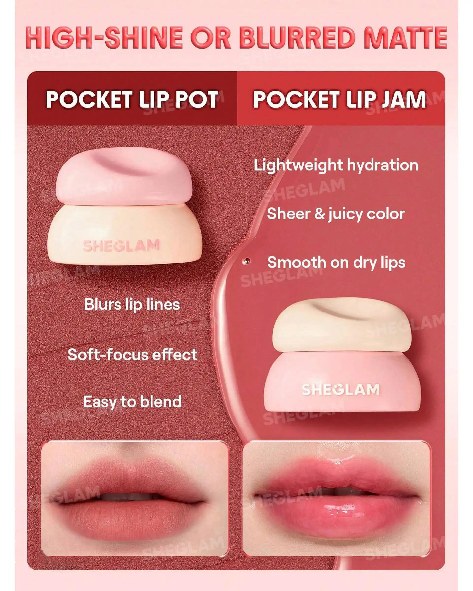رژ لب شیگلم Sheglam مدل Bounce Putty Pocket Lipstick رنگ Tomato Tango