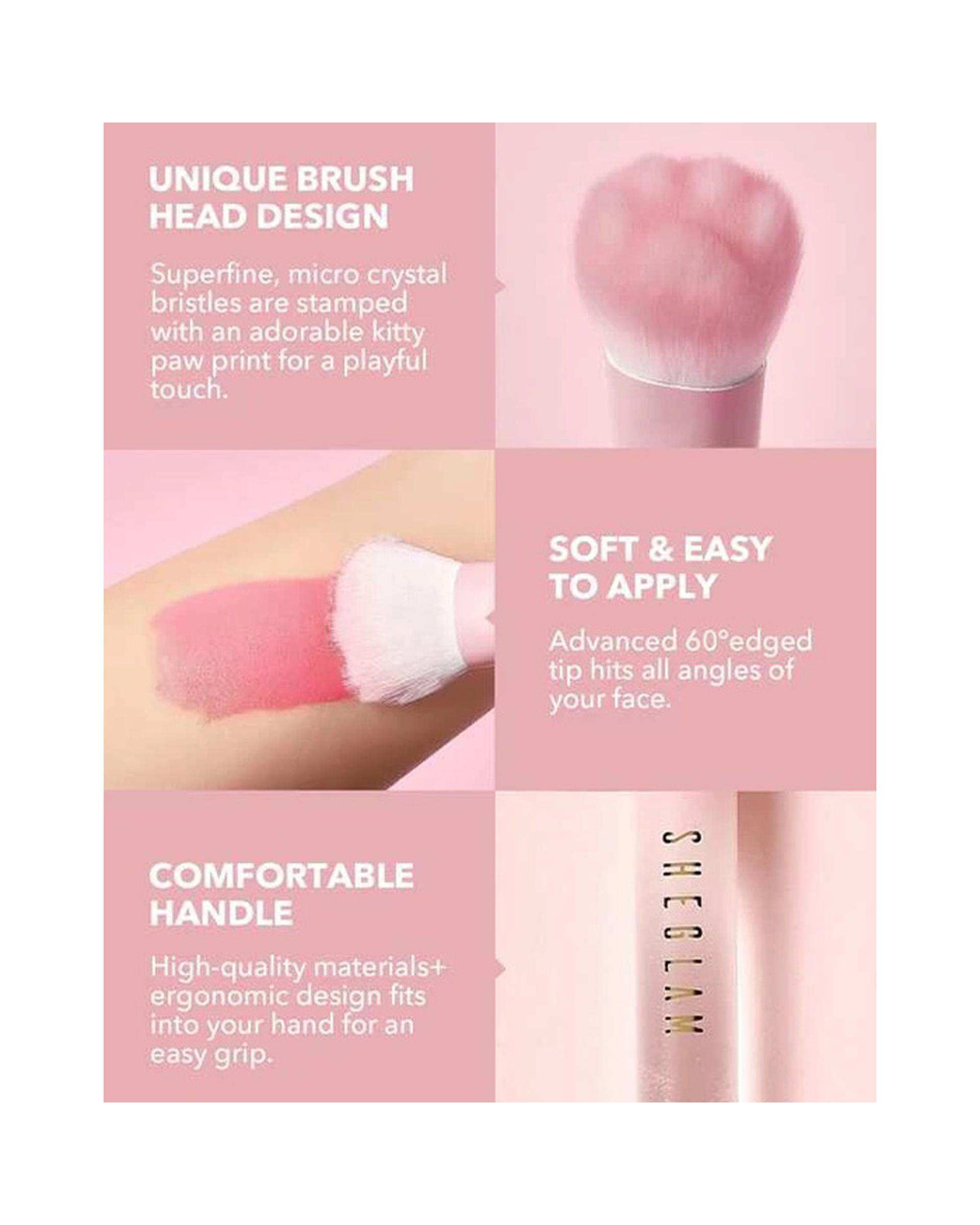 براش پنجه گربهای رژگونه مایع شیگلم Sheglam مدل Liquid Blush Brush