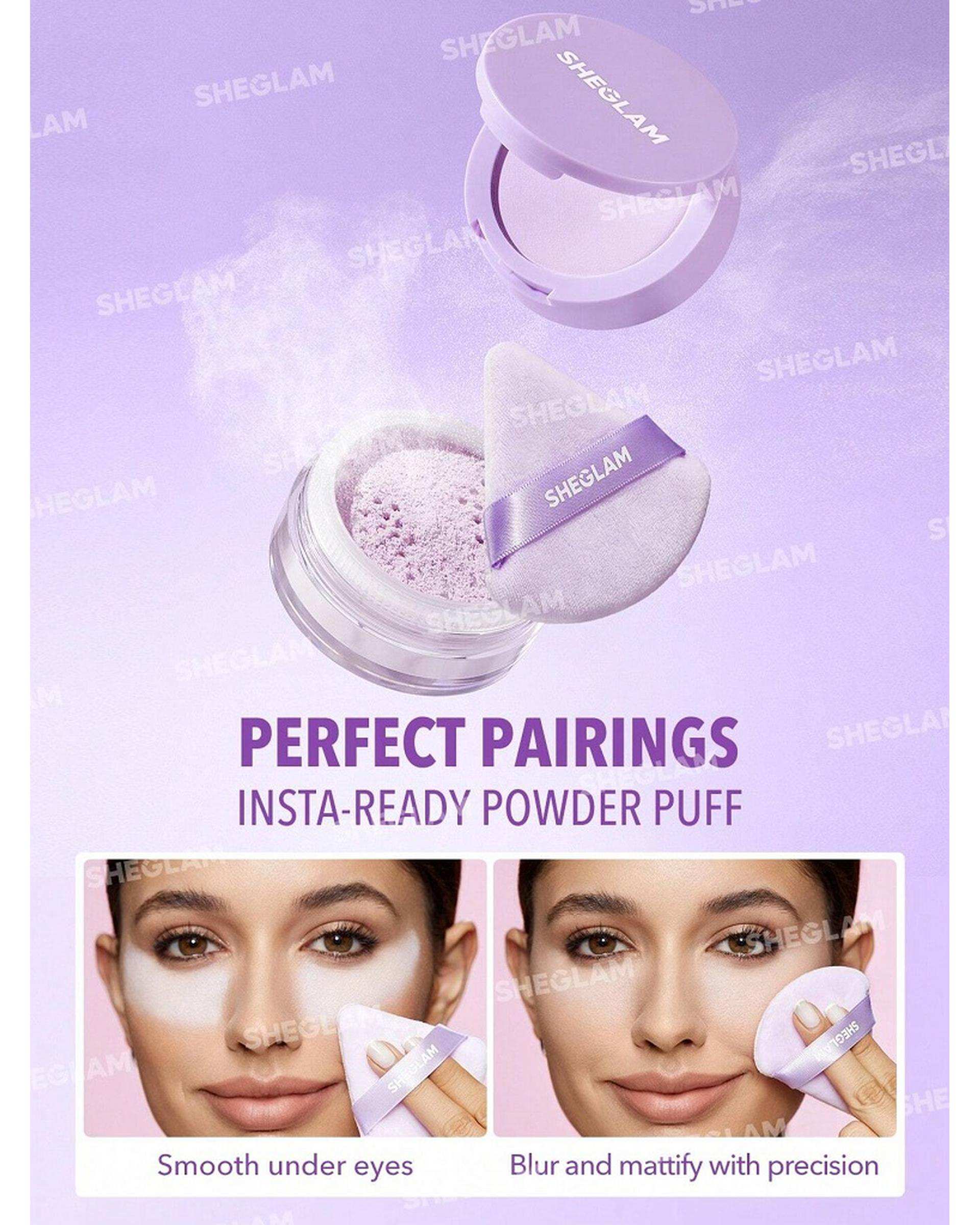 پاف آرایشی 3 عددی بنفش شیگلم Sheglam