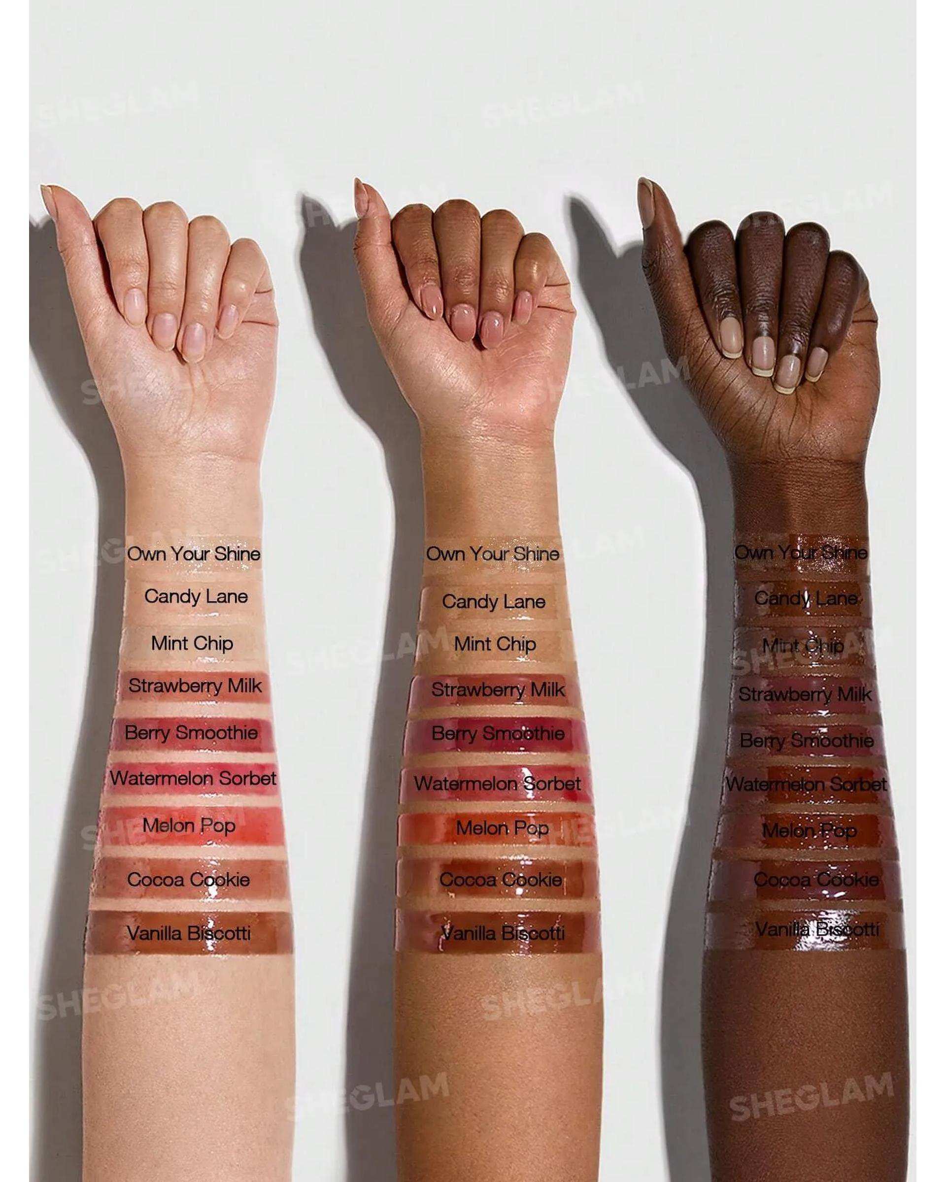 لیپ گلاس آبرسان شیگلم Sheglam مدل Crystal Glaze رنگ Strawberry Milk