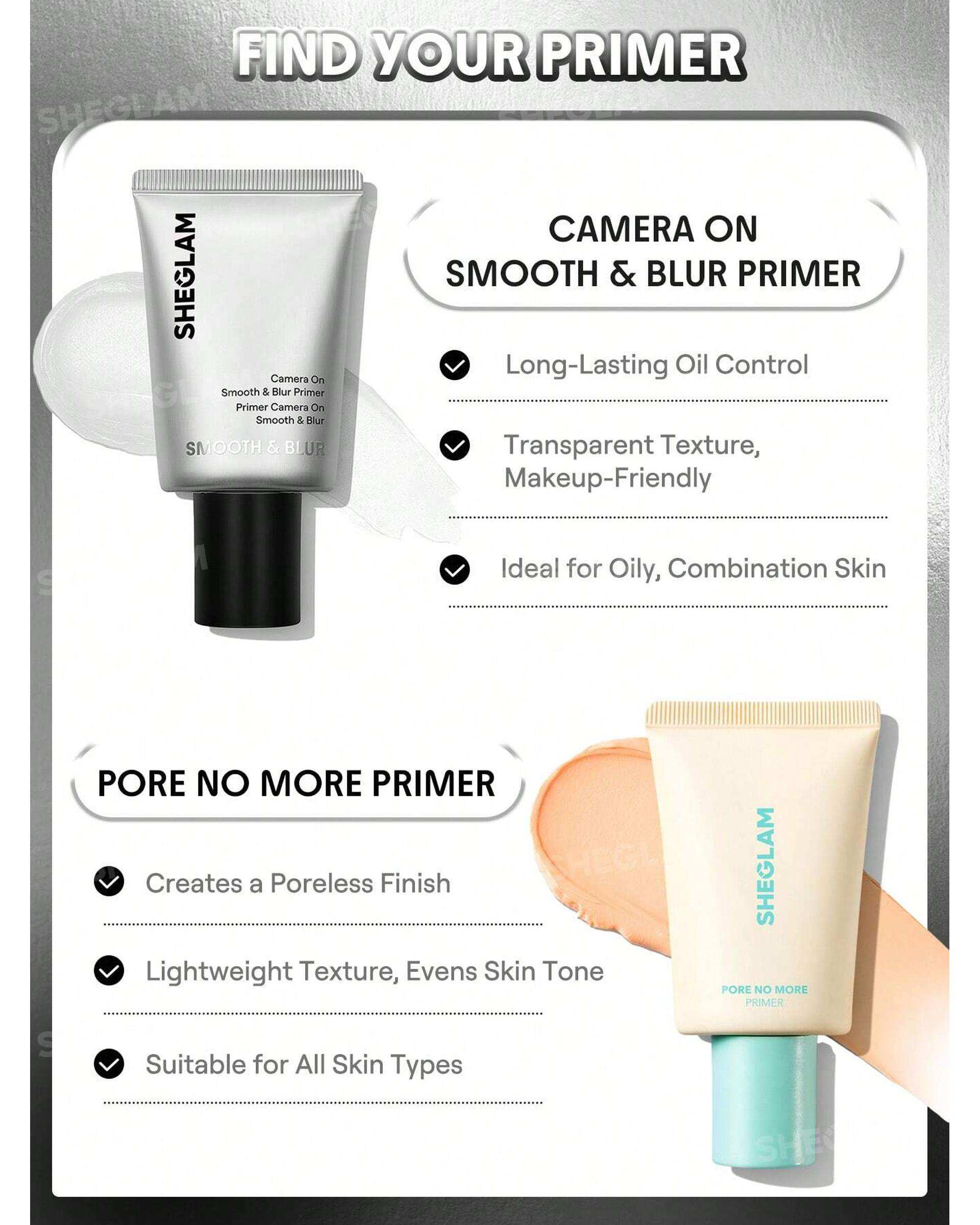 پرایمر صاف کننده پوست شیگلم Sheglam مدل Smooth & Blur حجم 30 میلی لیتر