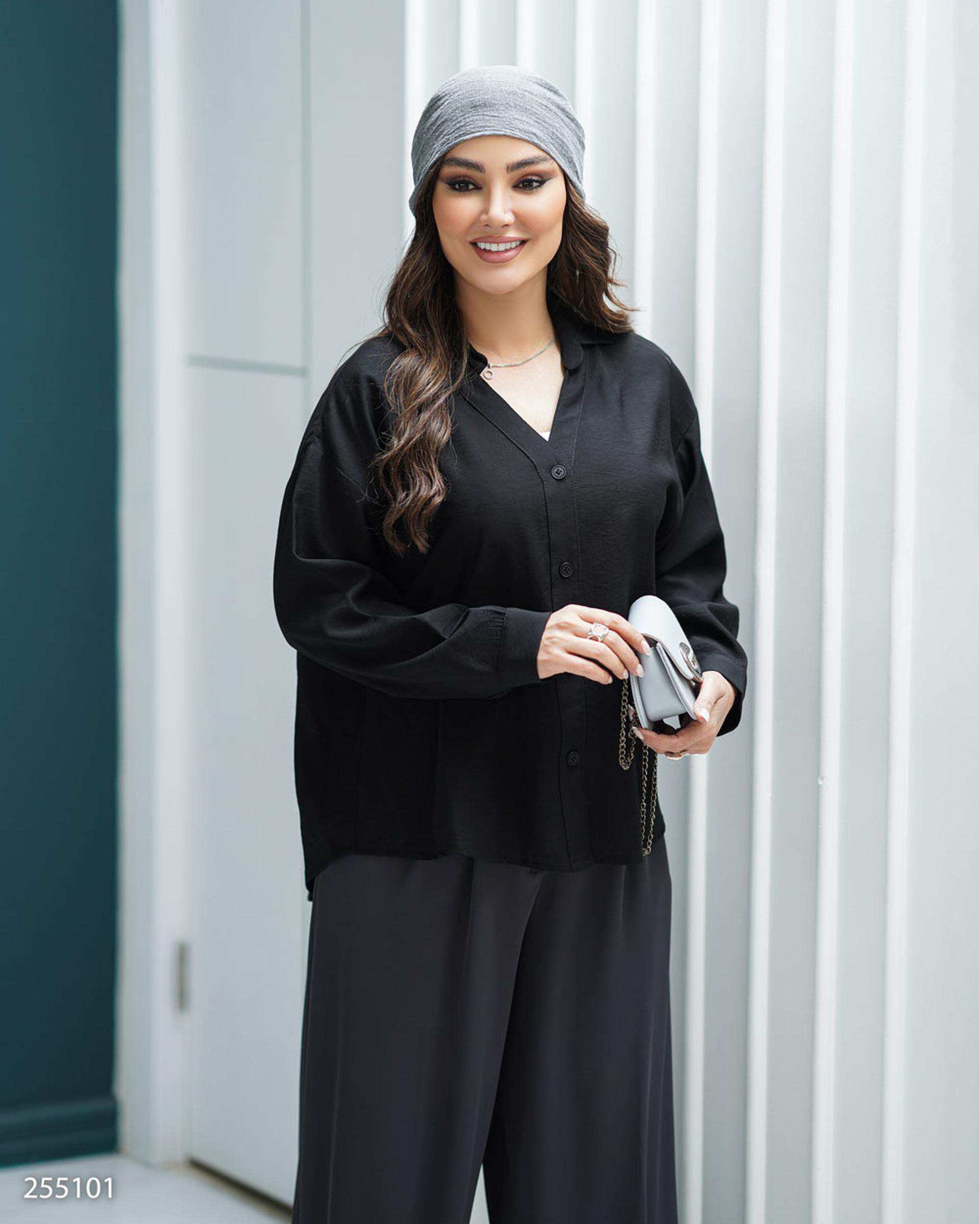 شومیز زنانه مشکی آماهی Amahi کد 2551