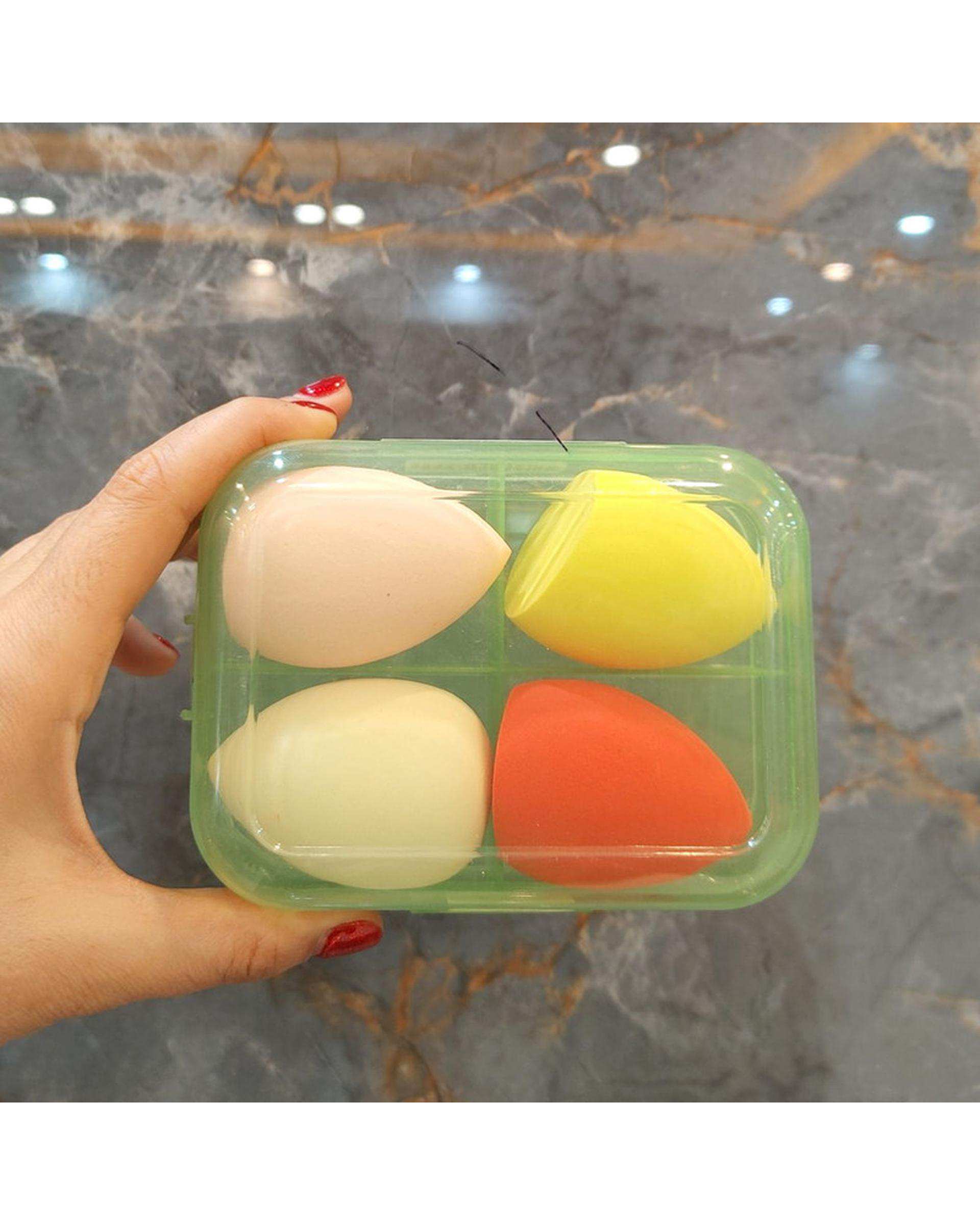 پد آرایشی بیوتی بلند اشکی سبز مجموعه 4 عددی