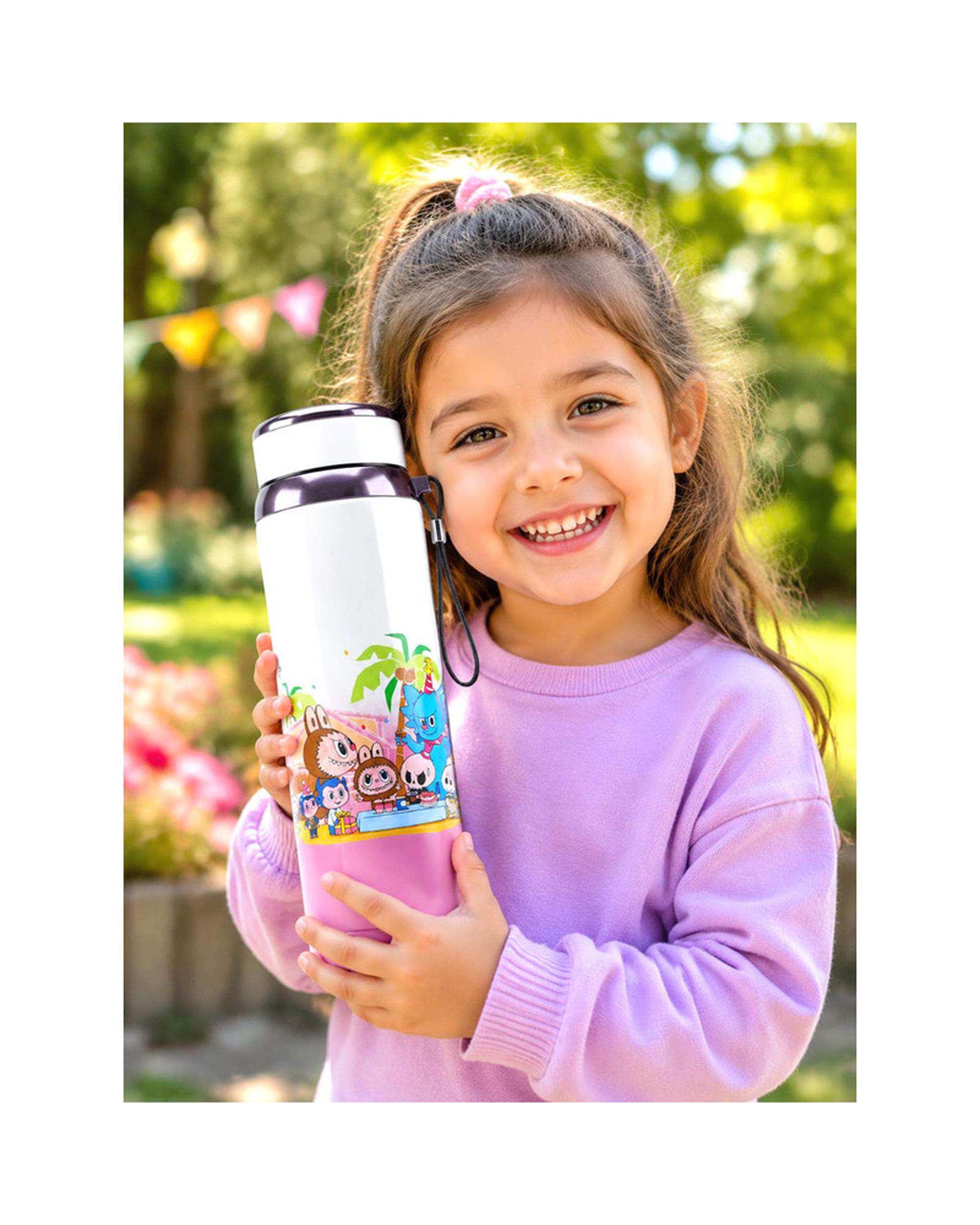 فلاسک کودک ام دی اچ ال Mdhl مدل لبوبو و دوستان گنجایش 1 لیتر