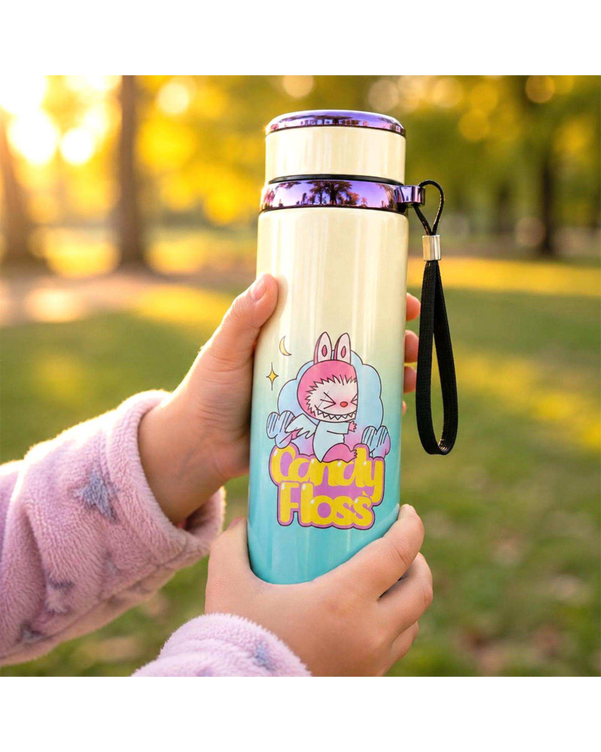 فلاسک کودک ام دی اچ ال مدل لبوبو طرح Candy Floss گنجایش 1 لیتر