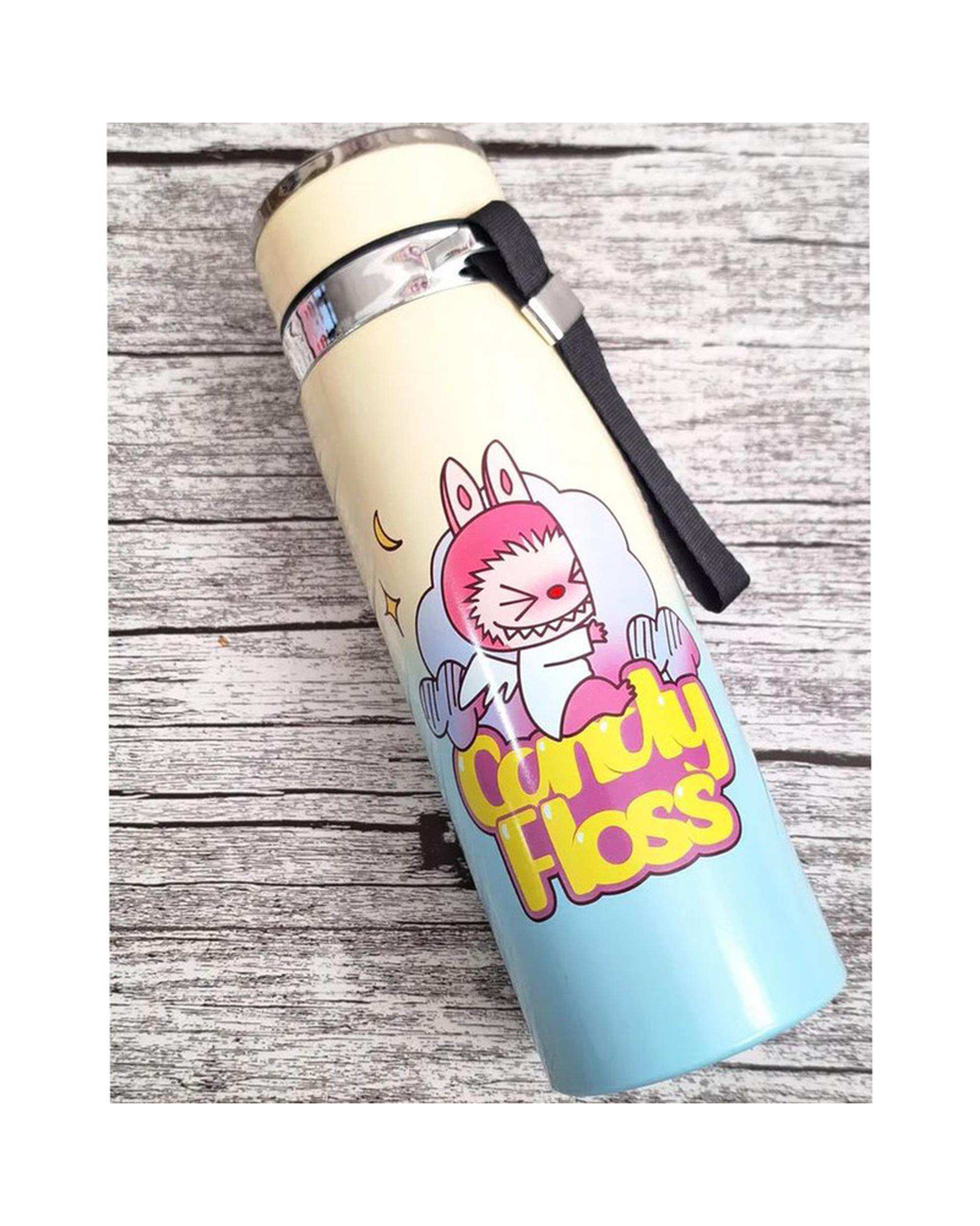 فلاسک کودک ام دی اچ ال مدل لبوبو طرح Candy Floss گنجایش 1 لیتر