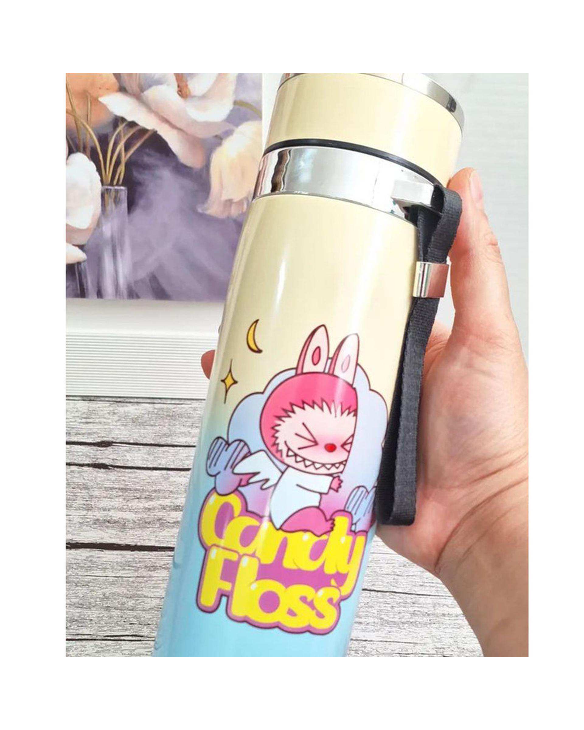 فلاسک کودک ام دی اچ ال مدل لبوبو طرح Candy Floss گنجایش 1 لیتر
