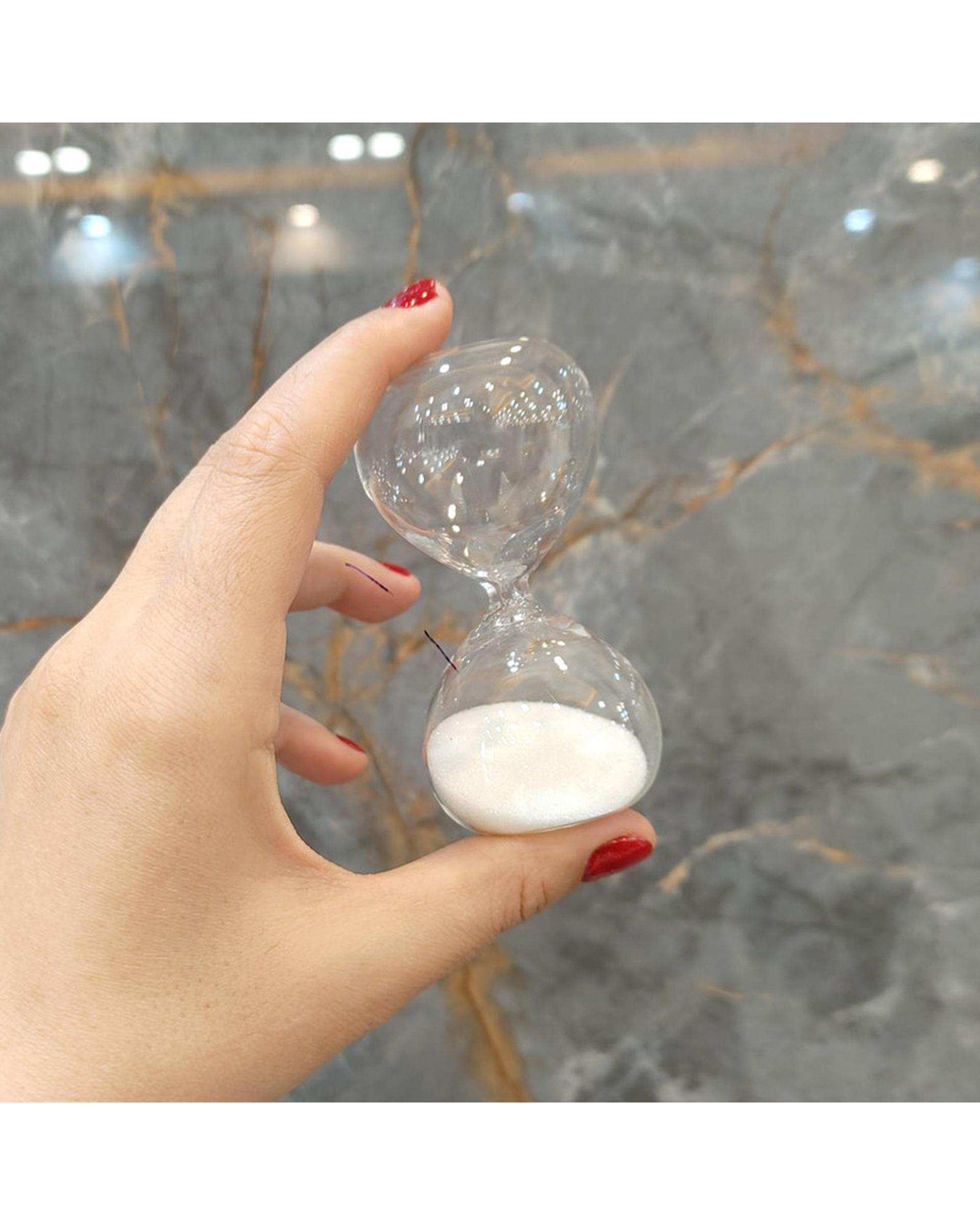 ساعت شنی 30 ثانیه ای استند دار سفید مدل Circle
