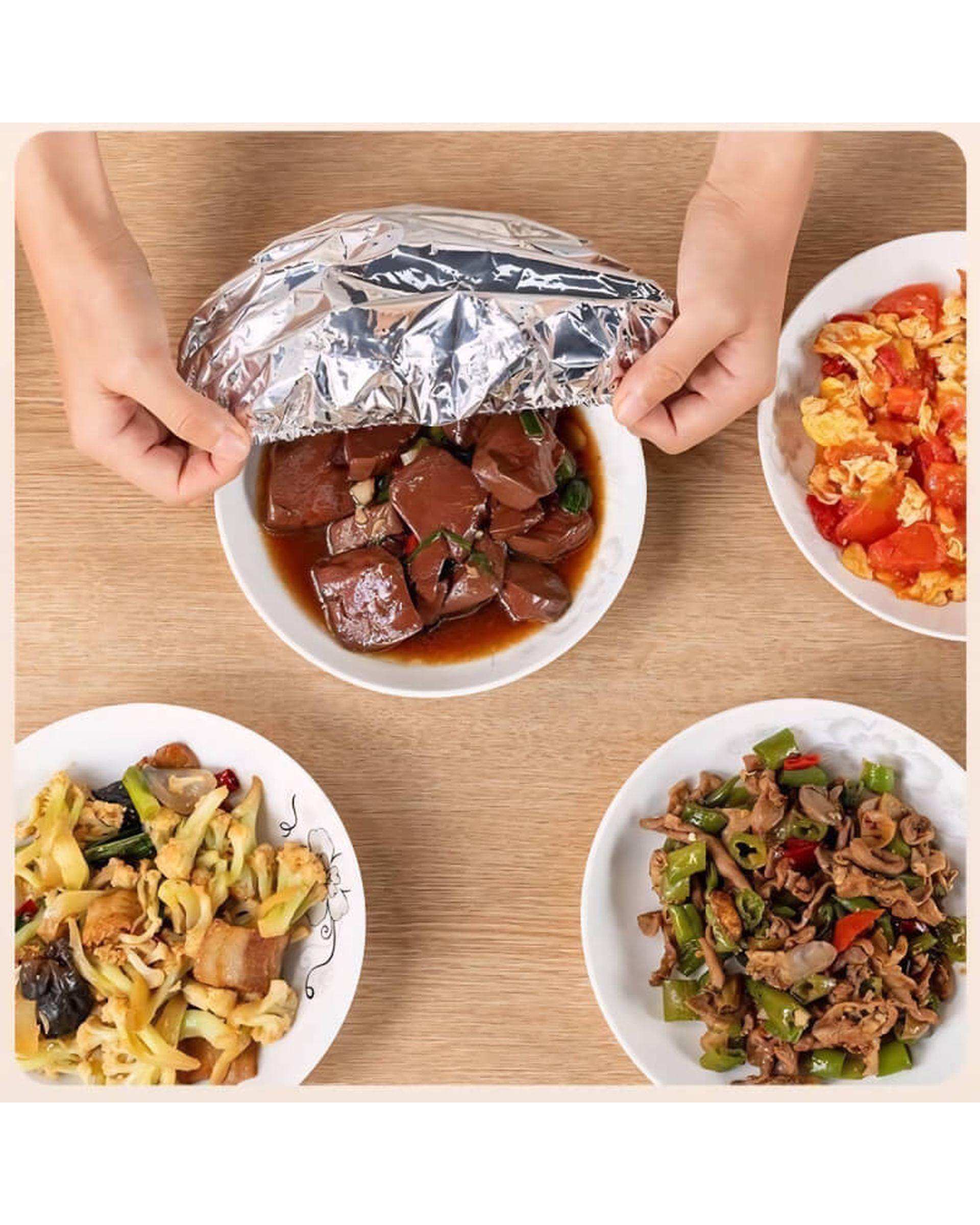 درپوش آلومینیومی غذا بسته ۱۰ عددی