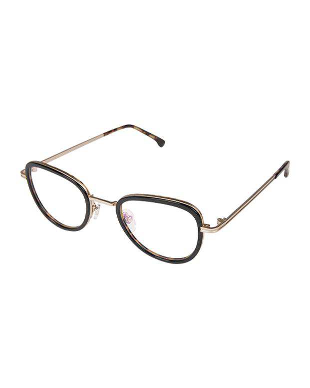 فریم عینک طبی Frankie Tortoise White Gold قهوه‌ای Komono