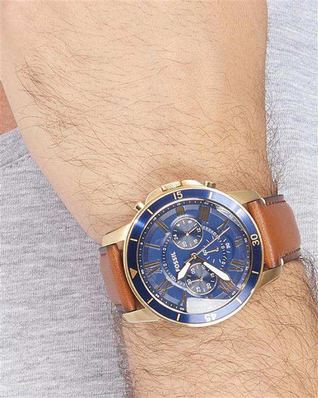 ساعت مچی مردانه عقربه‌ ای مدل FS5268 قهوه ای فسیل