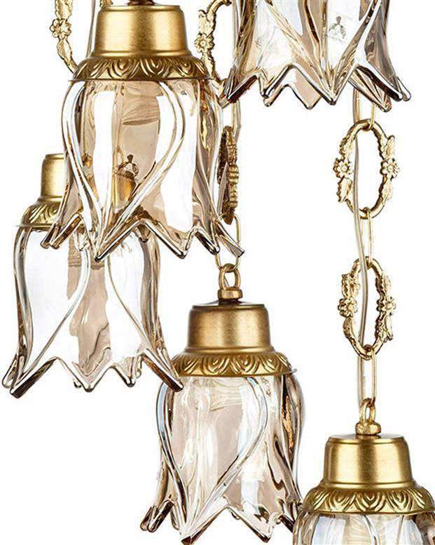 چراغ آویز چشمه نور 5شعله کد C2773/5A
