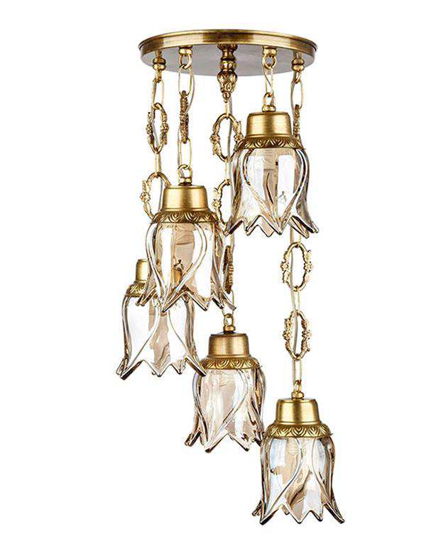 چراغ آویز چشمه نور 5شعله کد C2773/5A