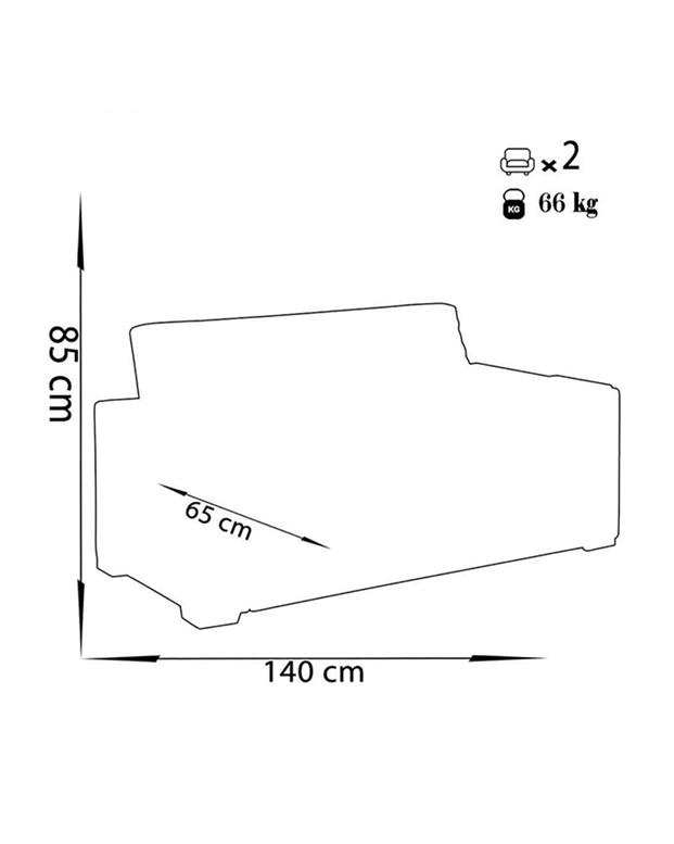 مبل تختخواب شو دو نفره چشمه نور مدل MA-511/2-BR