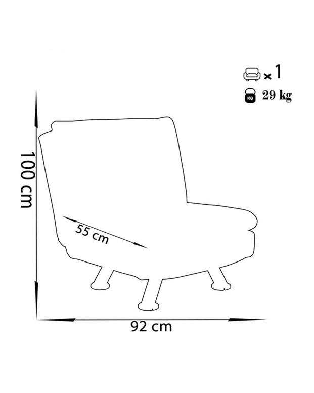 مبل تختخواب شو یک نفره چشمه نور مدل MA-508/1-BR