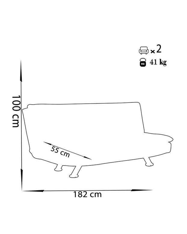 مبل تختخواب شو دو نفره چشمه نور مدل MA-508/2-PUR