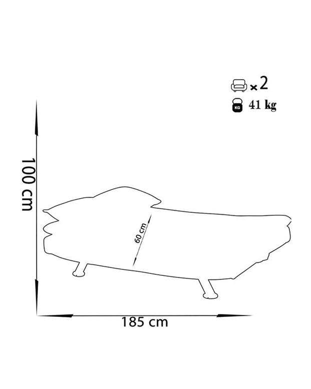 مبل تختخواب شو دو نفره چشمه نور مدل MA-508/2-PUR