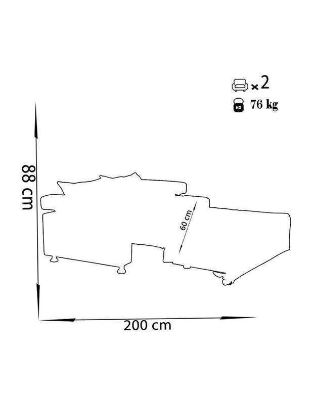 مبل تخت شو دو نفره چشمه نور مدل MA-503/140-BR-CR
